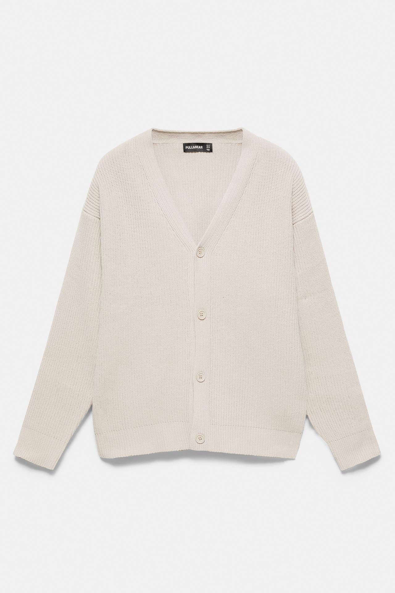Buttoned cardigan — Sand