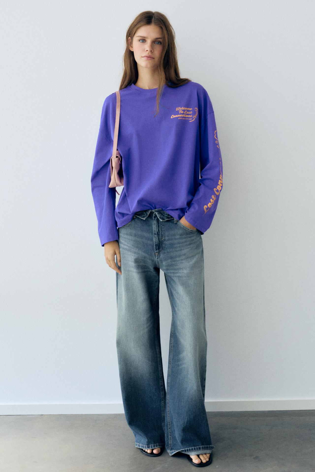 Long sleeve angel T-shirt — Deep blue