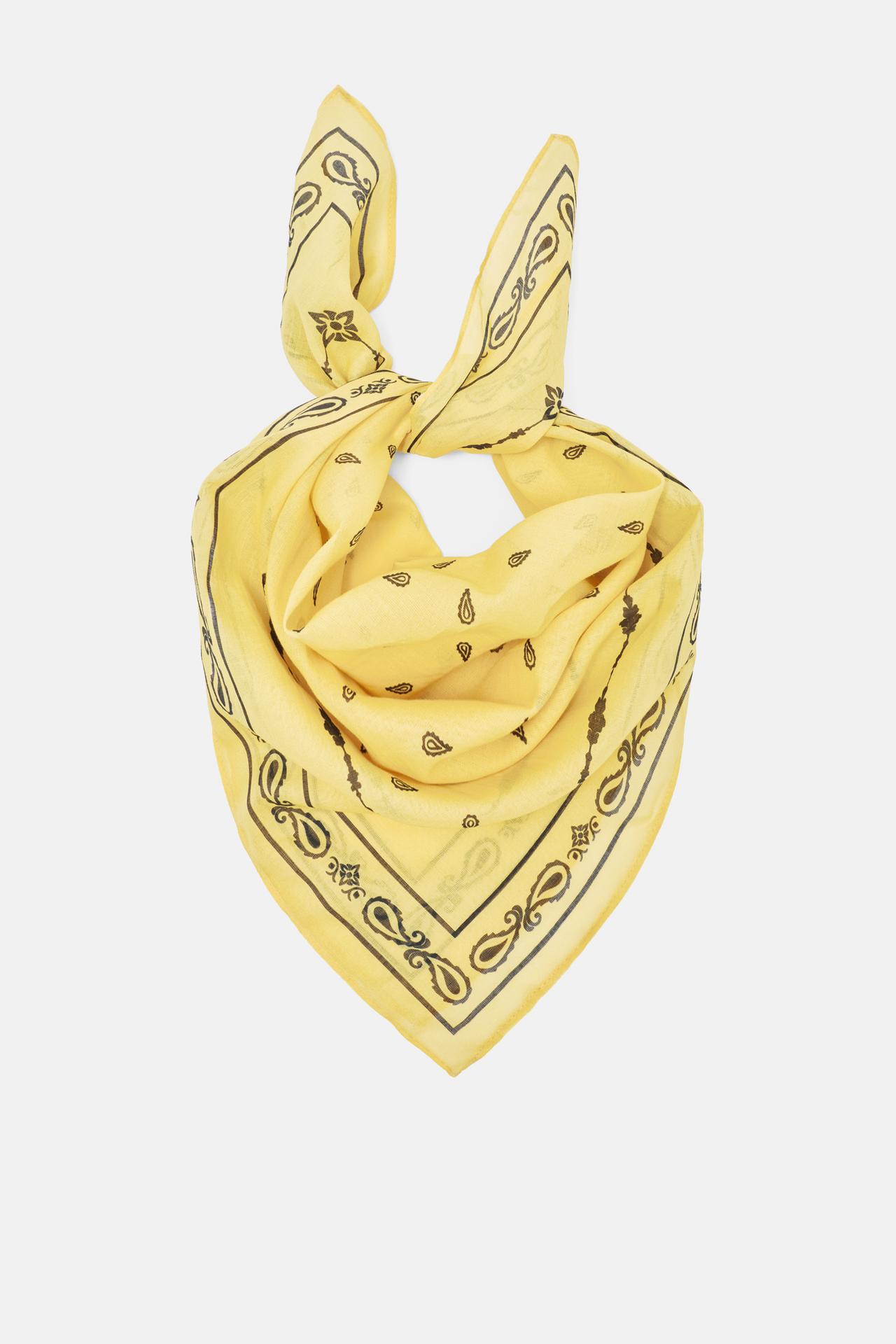 Printed bandana — Yellow
