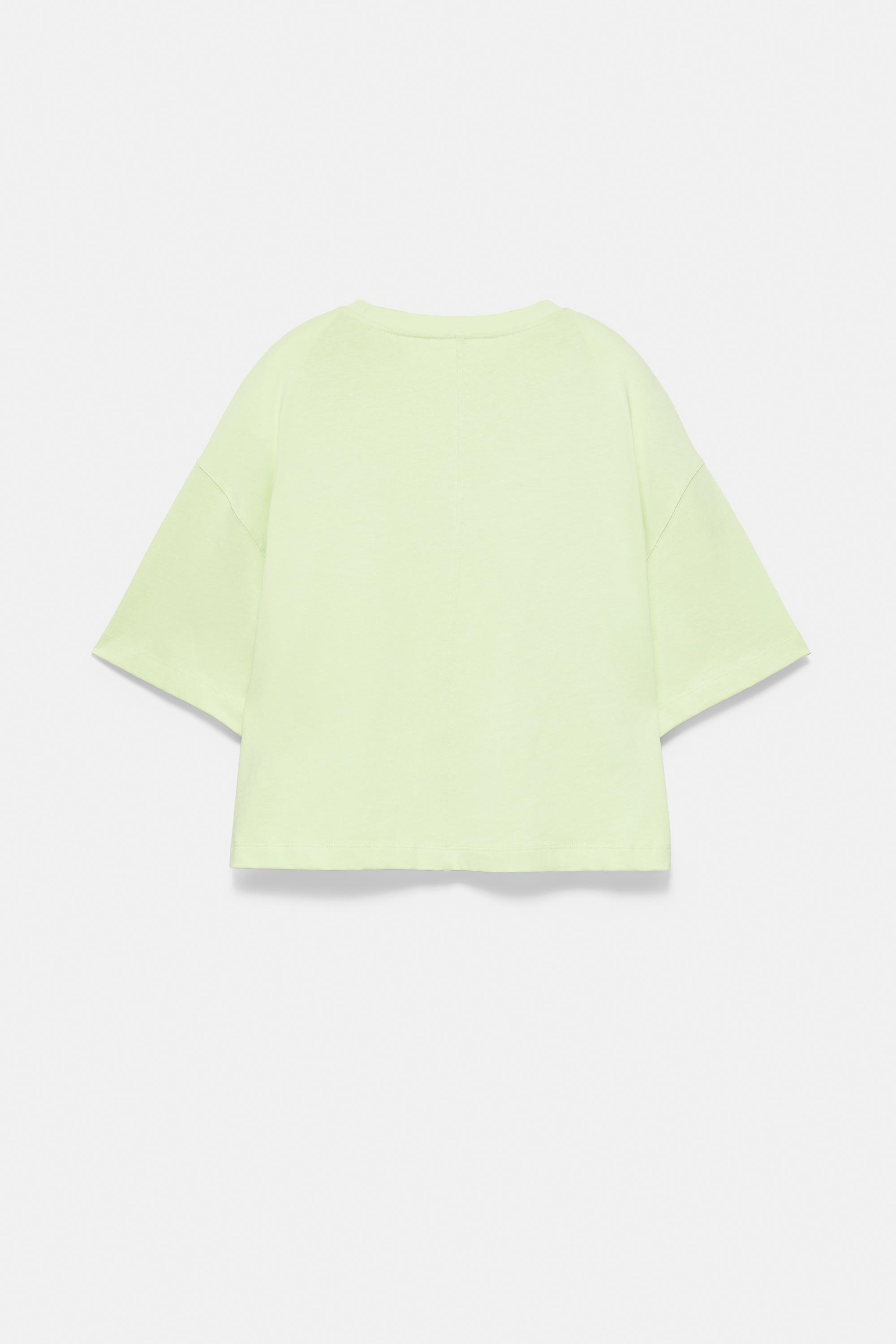 Boxy fit short sleeve T-shirt — Lime