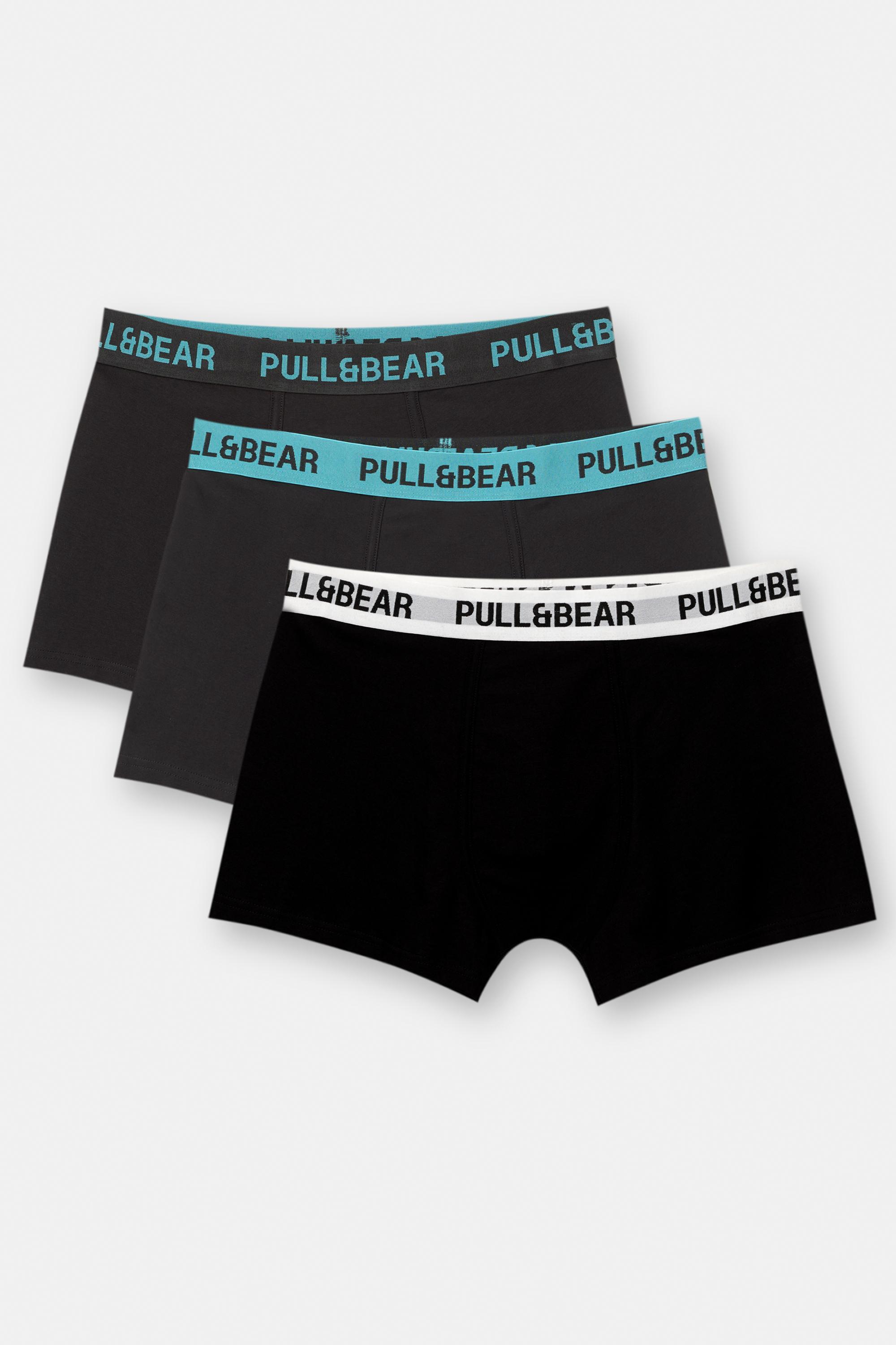 Lot De 3 Boxers À Taille Bleue - Pull&Bear - Modalova