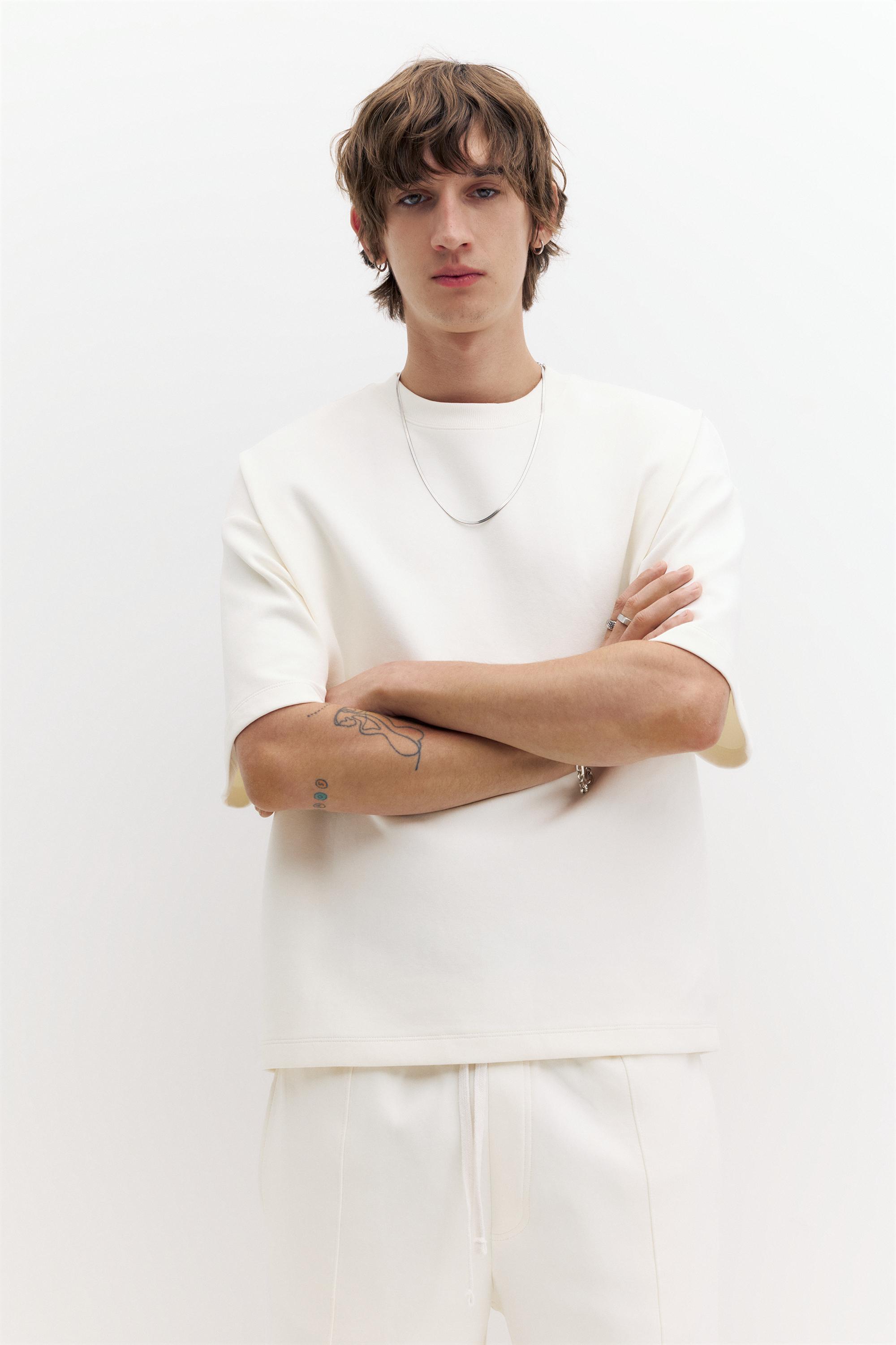 Kısa kollu interlok sweatshirt - Görsel 15