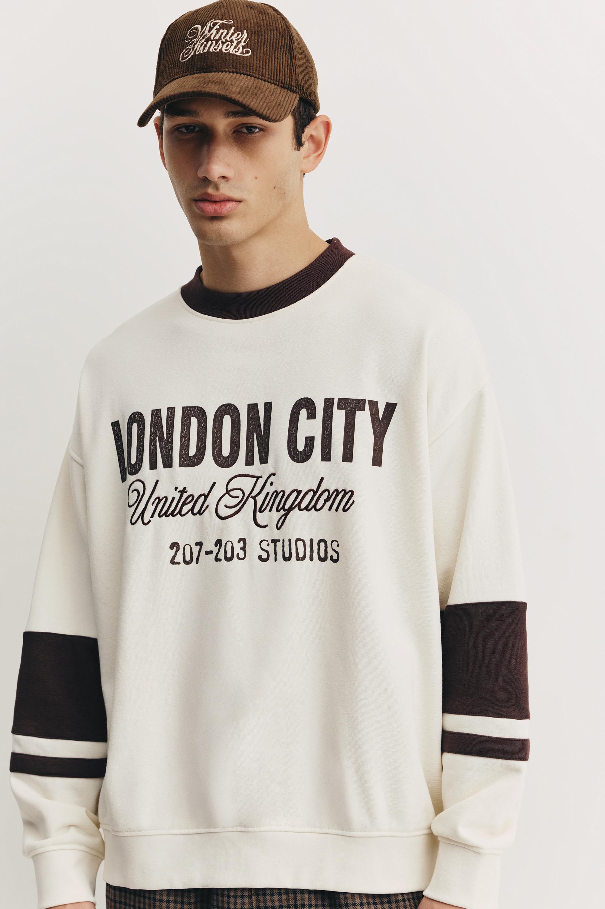London City grafik sweatshirt - Görsel 10