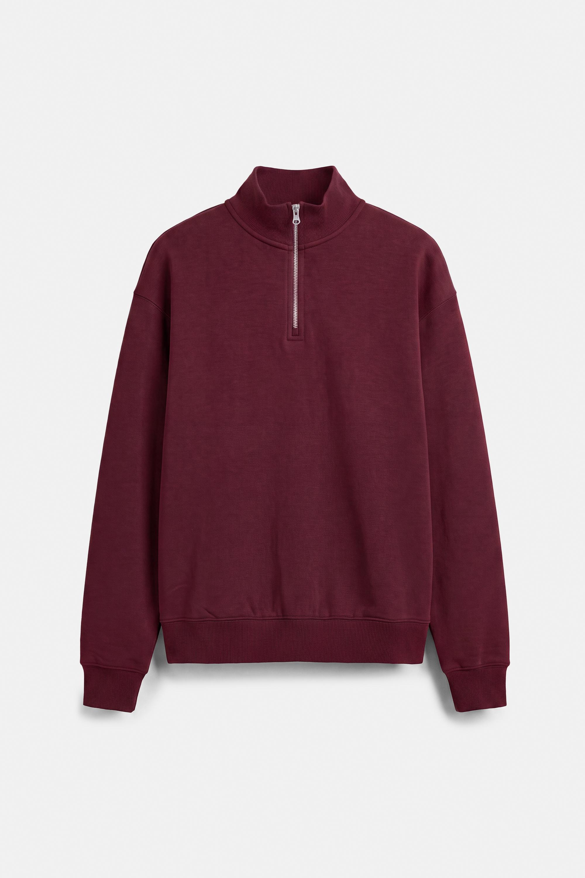 Quarter-zip sweatshirt — Burgundy