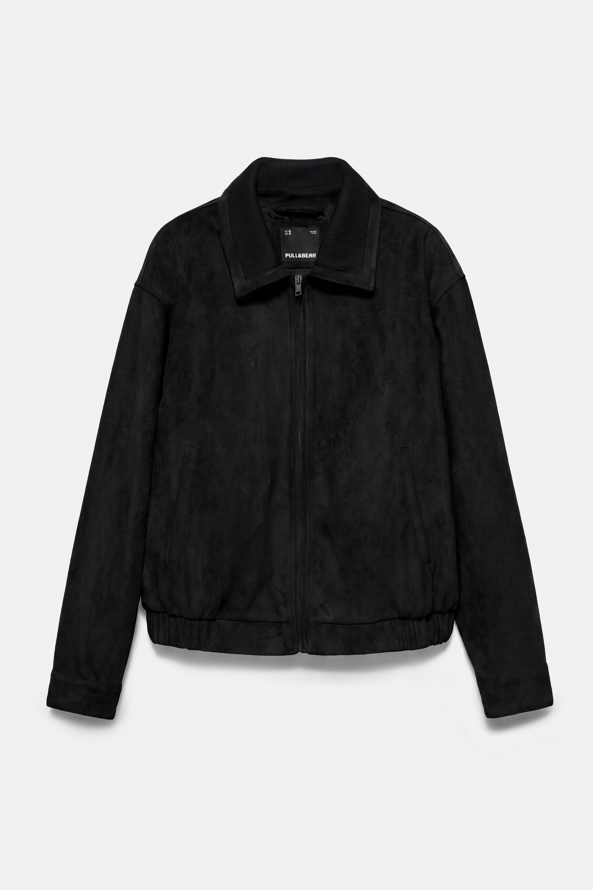 Faux suede jacket — Black