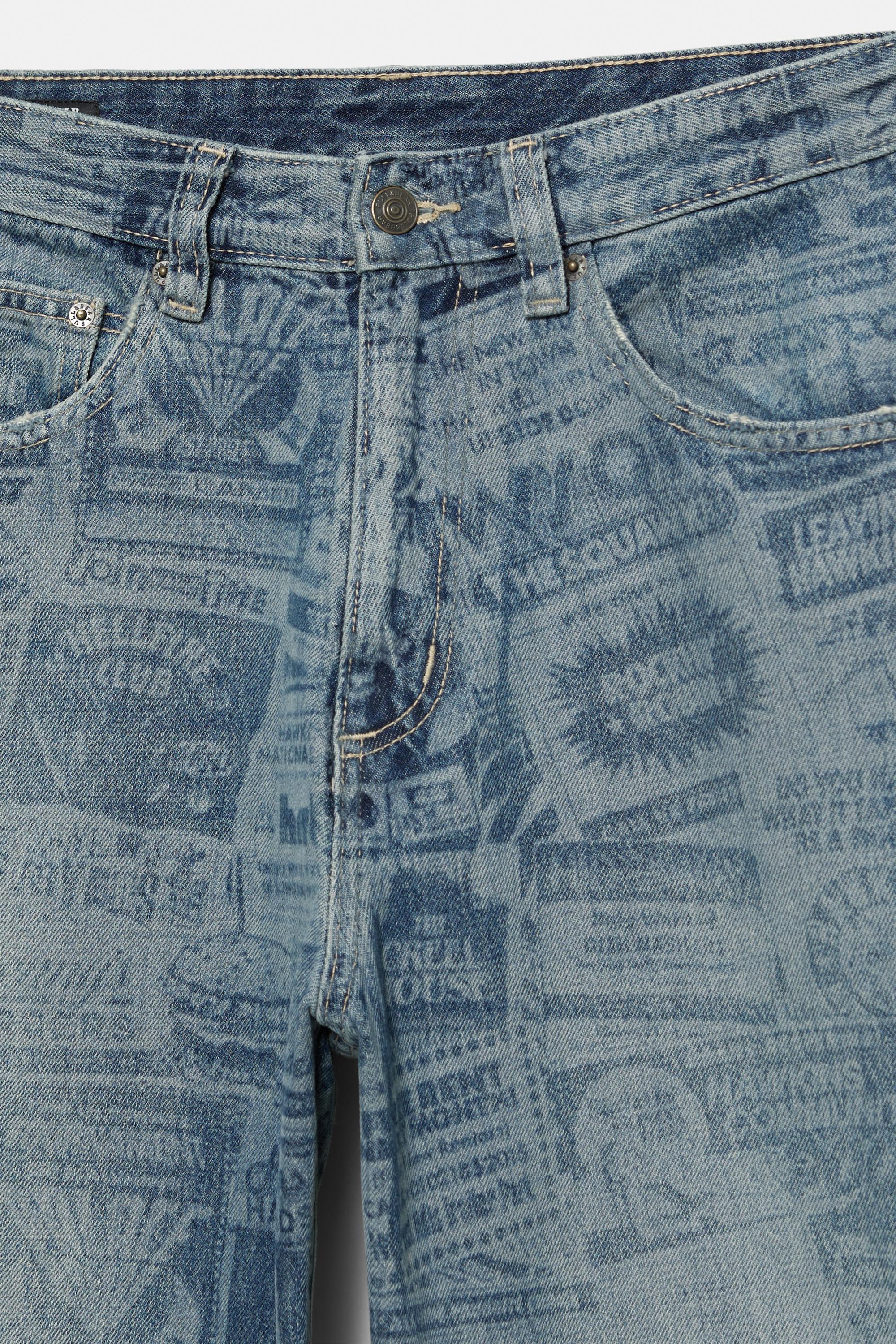 Stranger Things wide-leg jeans — Medium blue