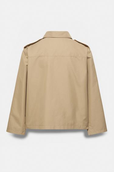 Cropped trench coat — Sand 8