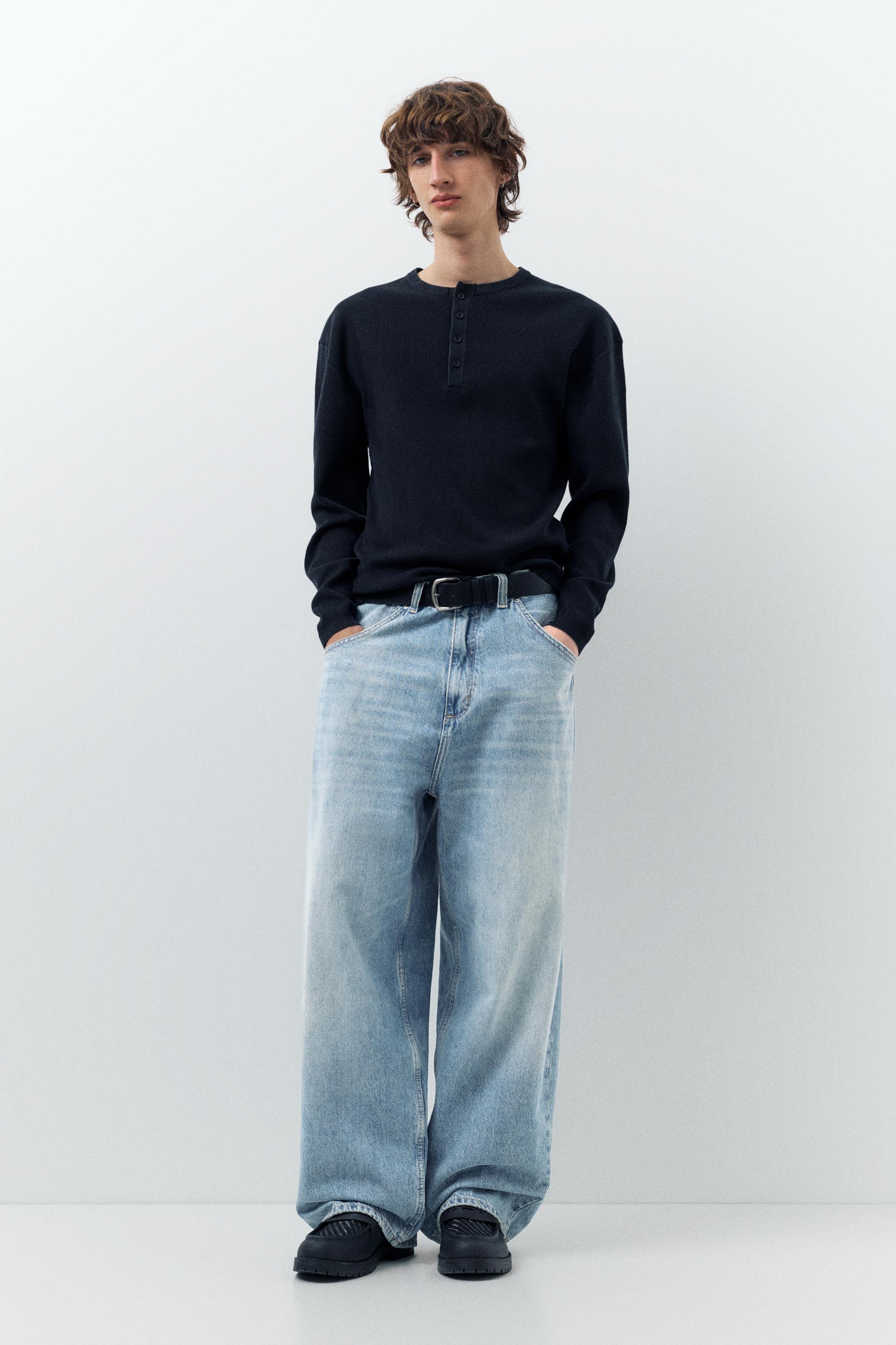 Bestickte Super-Baggy-Jeans