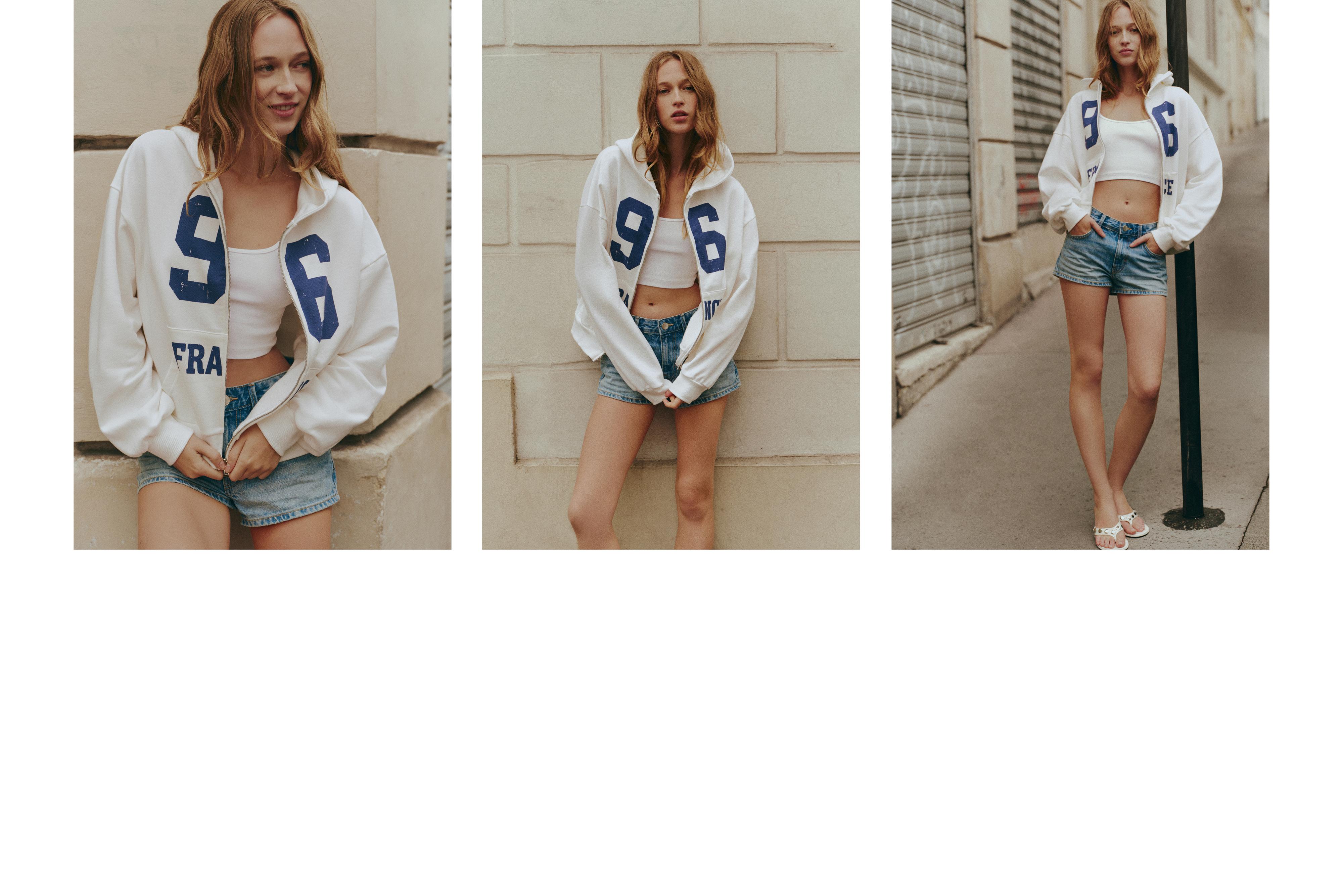 France zip-up hoodie — Ice
