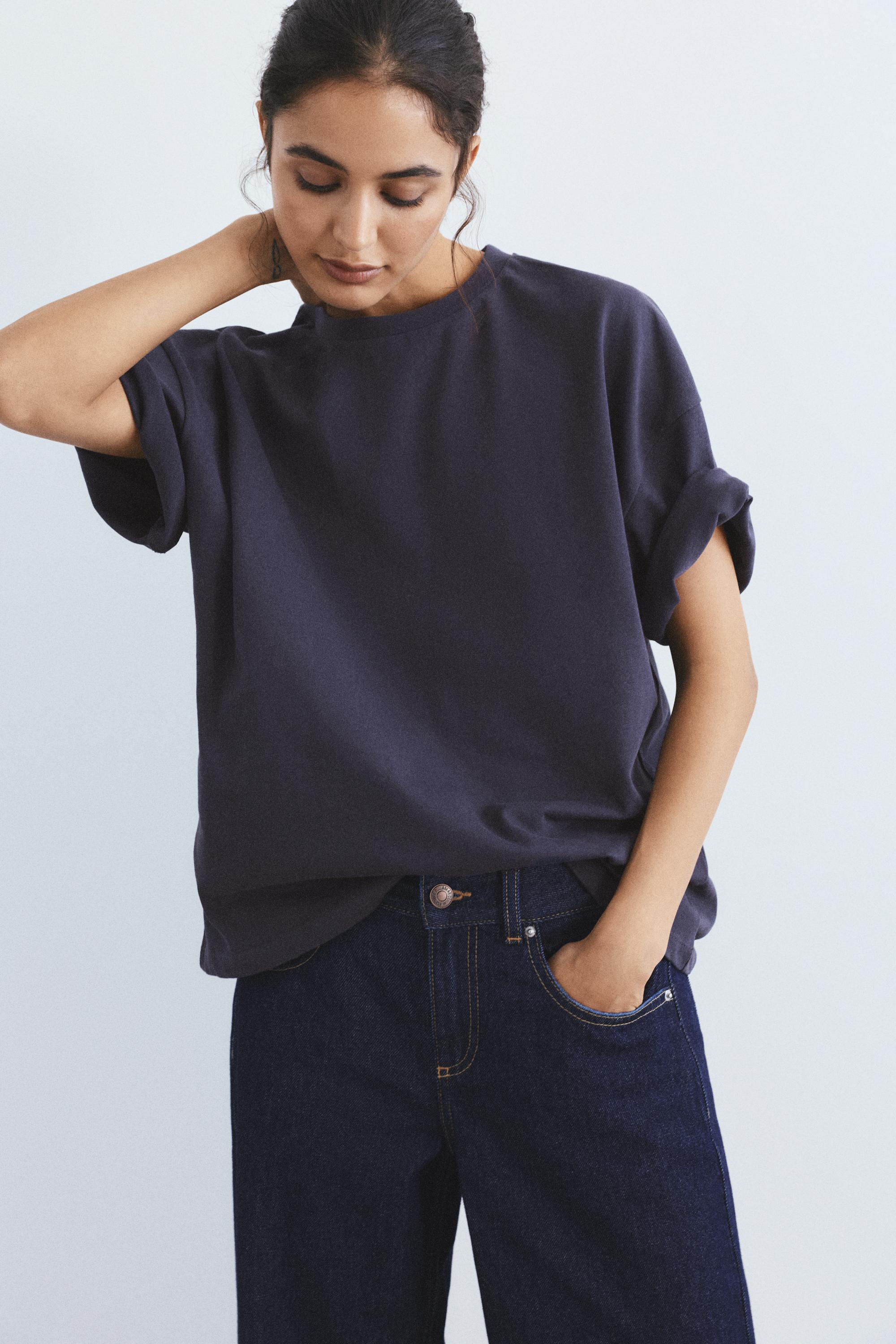Oversize short sleeve T-shirt — Navy