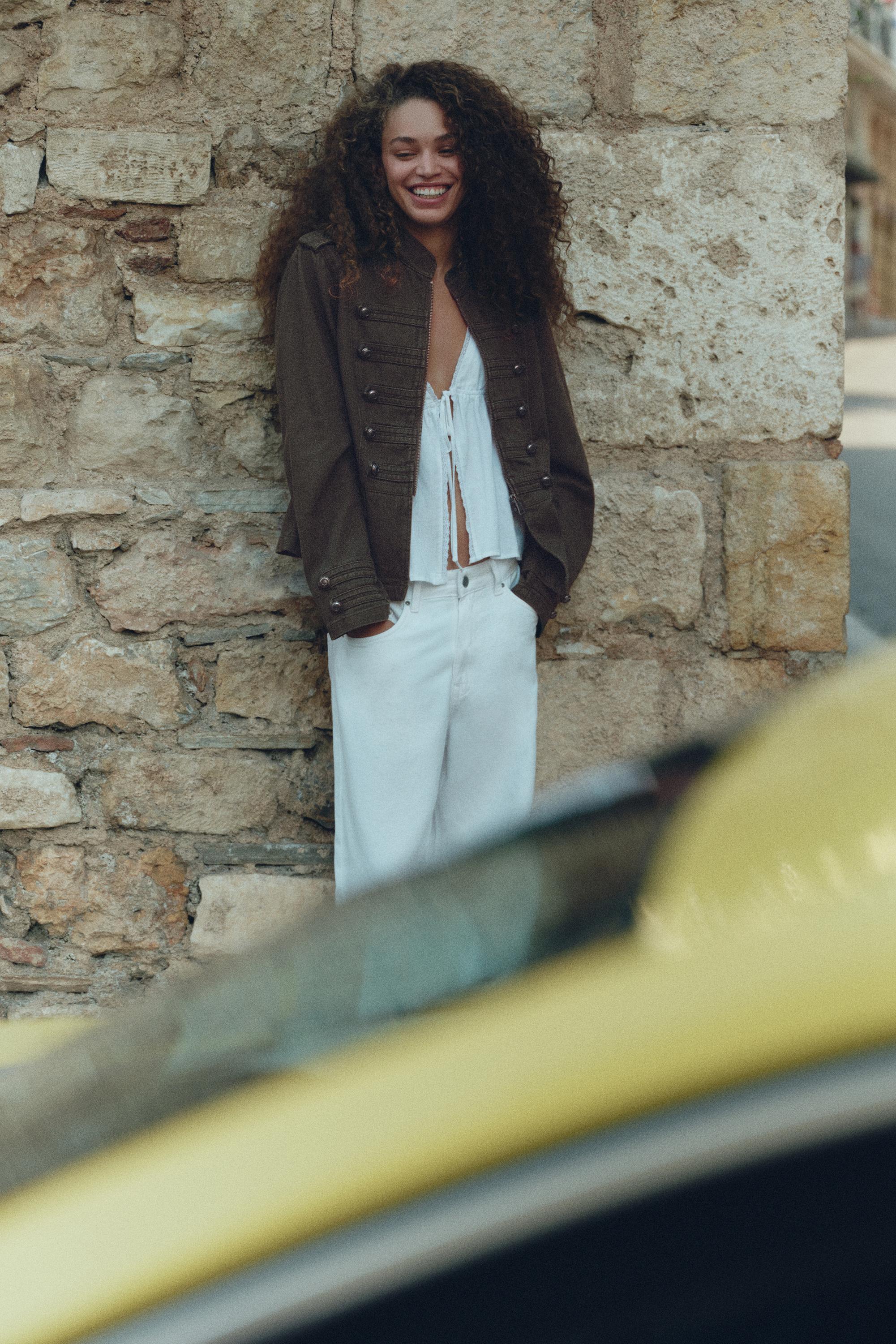 Fitted toggle button jacket — Dark khaki