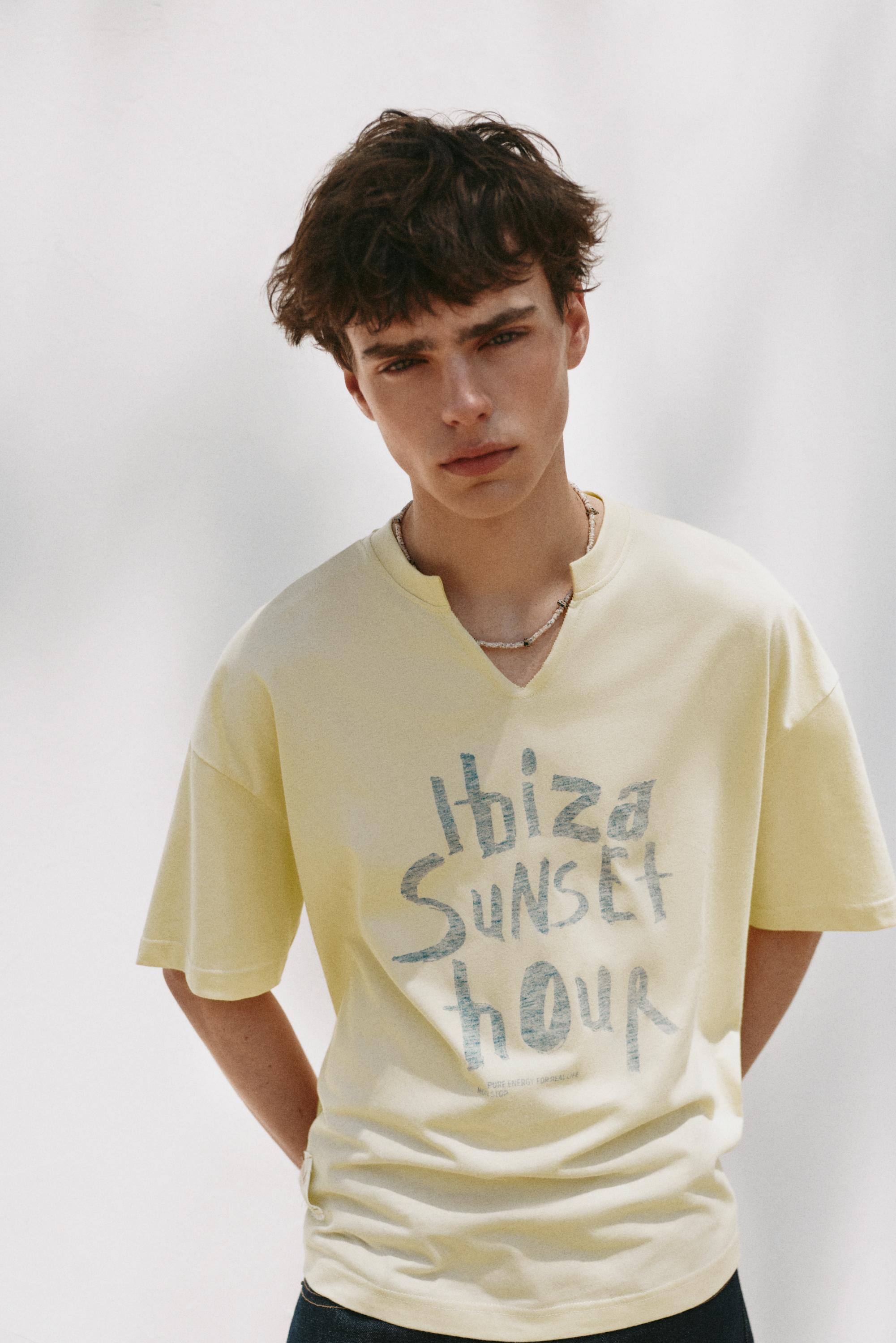 Ibiza Sunset Hour T-shirt — Yellow