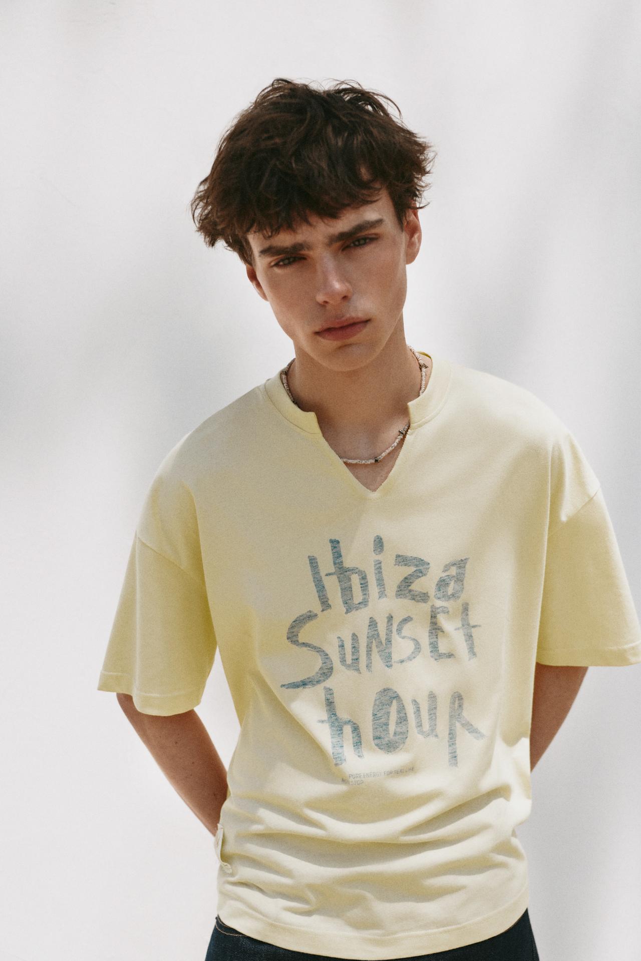 Ibiza Sunset Hour T-shirt — Yellow