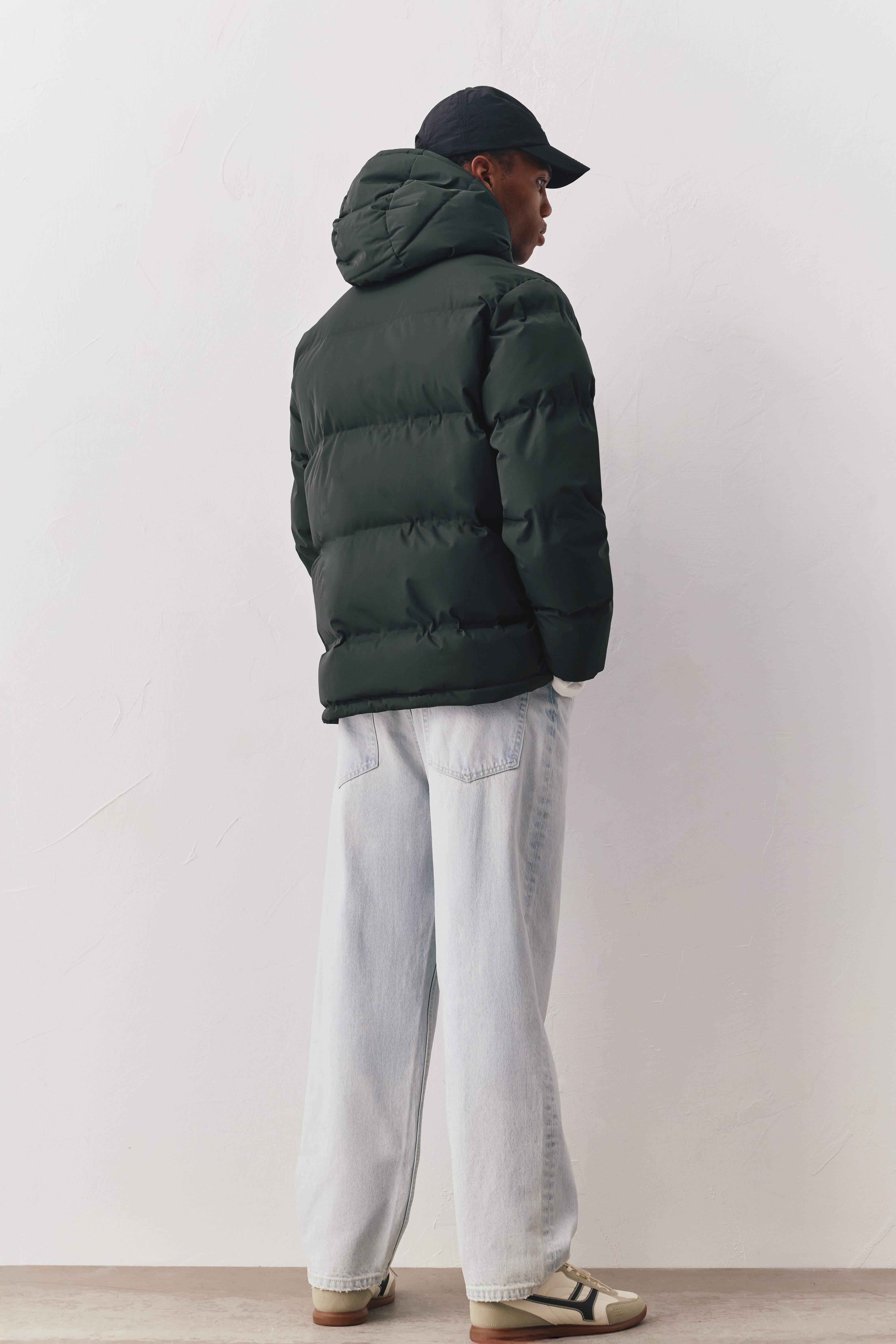 Kapüşonlu, ısıyla mühürlenmiş şişme ceket - Görsel 46