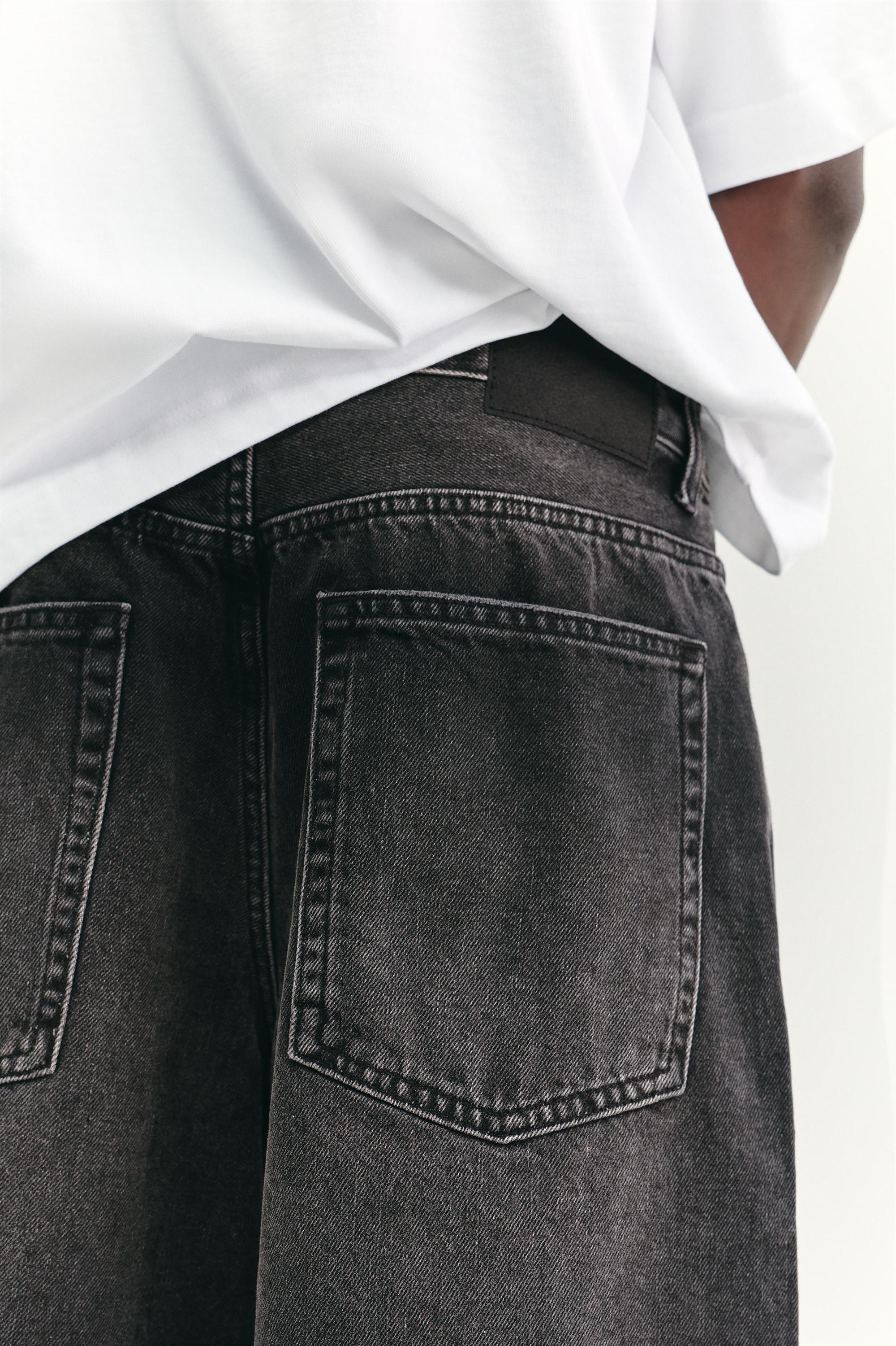 Frayed hem skater Bermuda shorts — Faded black
