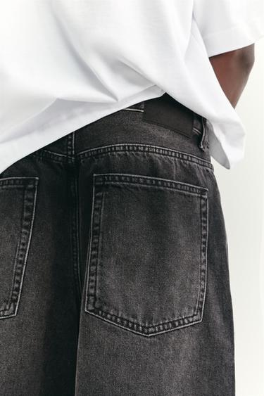 Frayed hem skater Bermuda shorts — Faded black 7
