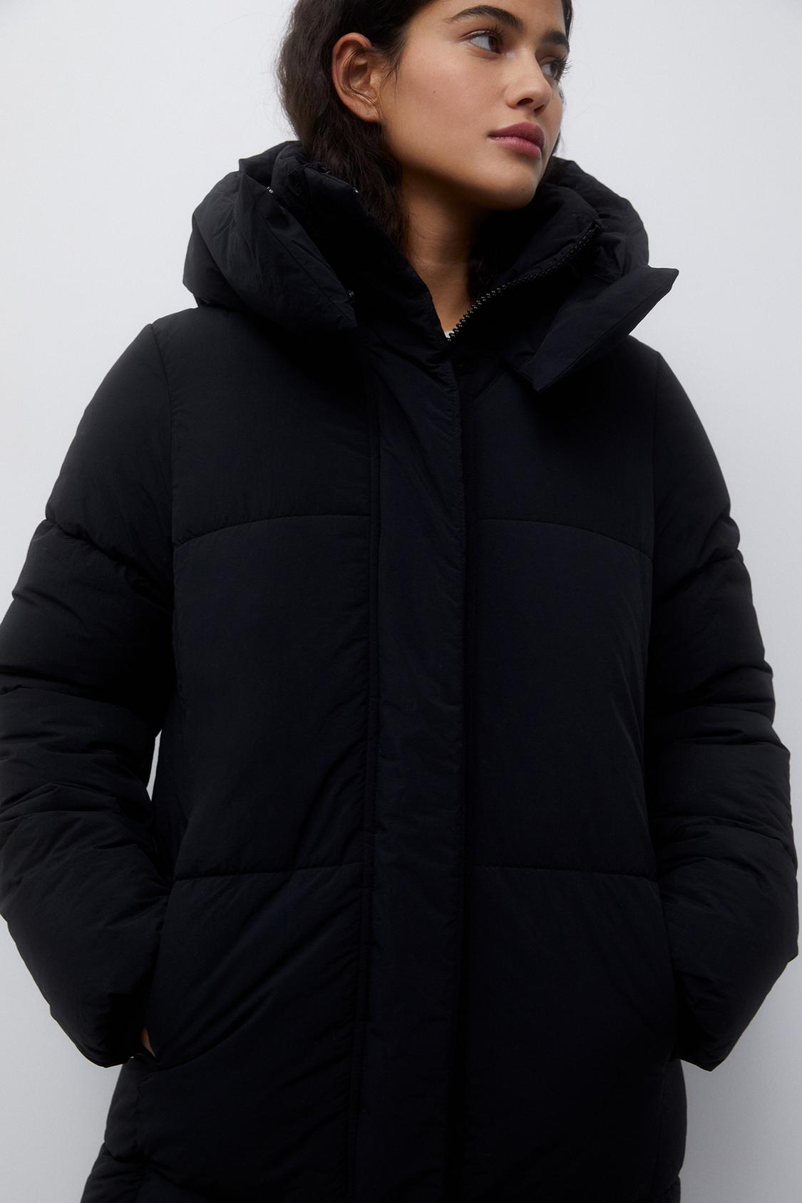 Extra-long quilted coat - PULL&BEAR