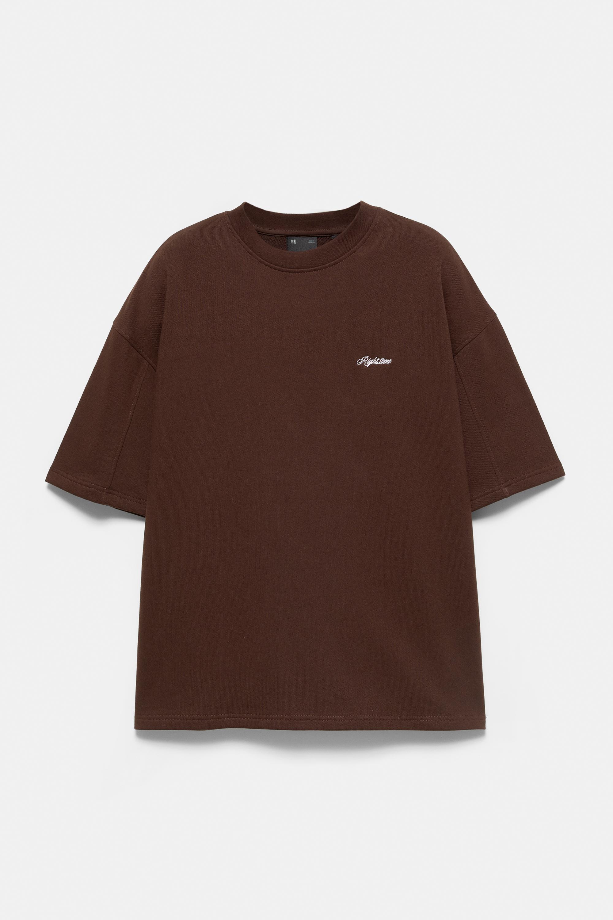 Embroidered short sleeve sweatshirt — Copper