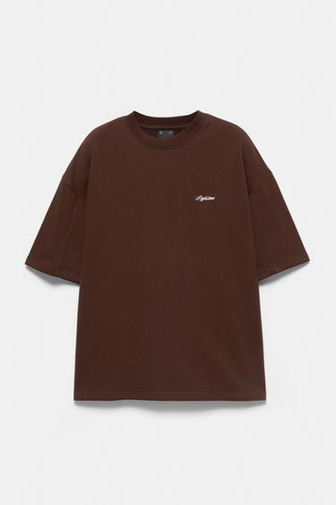 Embroidered short sleeve sweatshirt — Copper 6