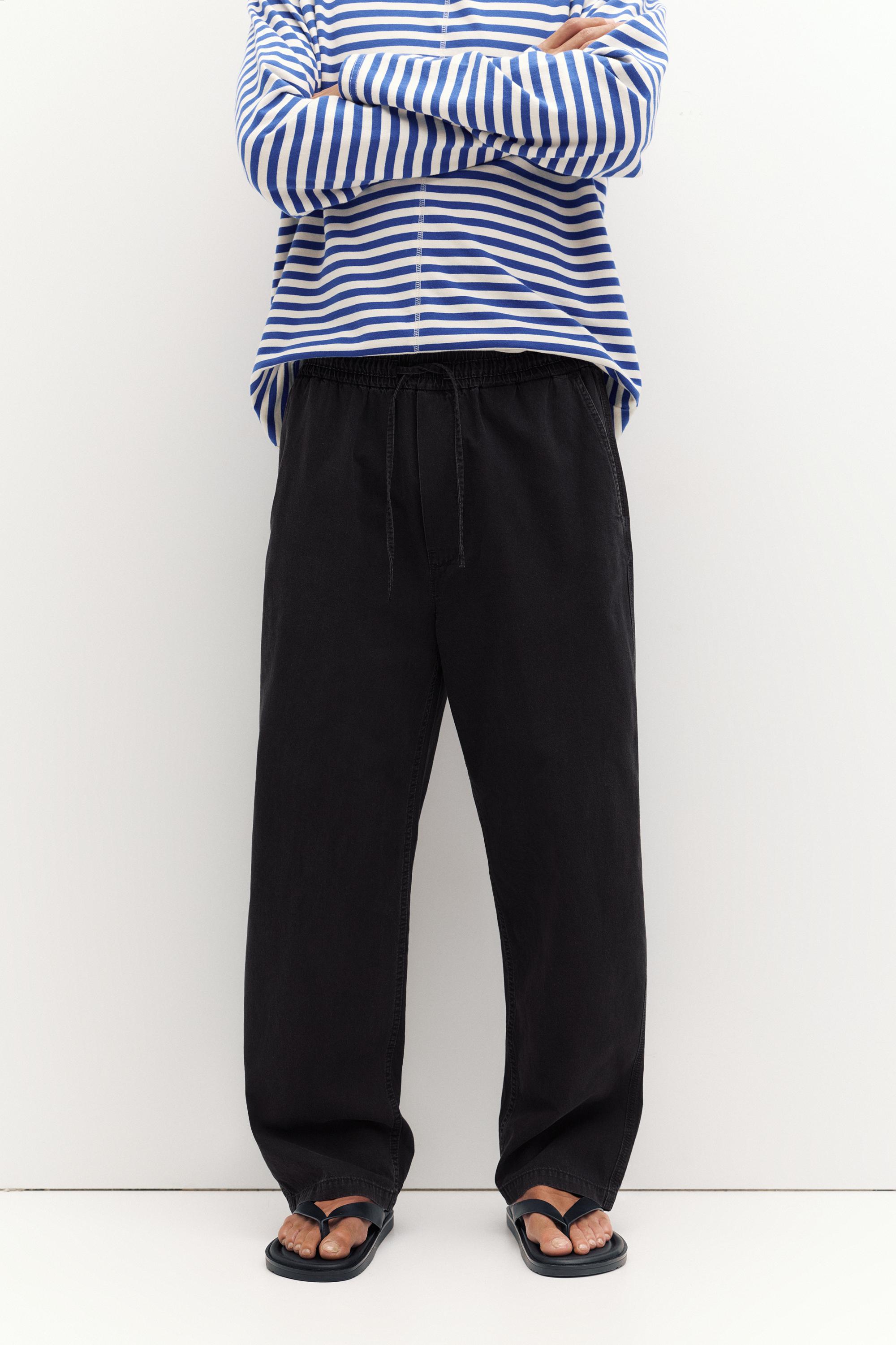 Denim joggers — Faded black