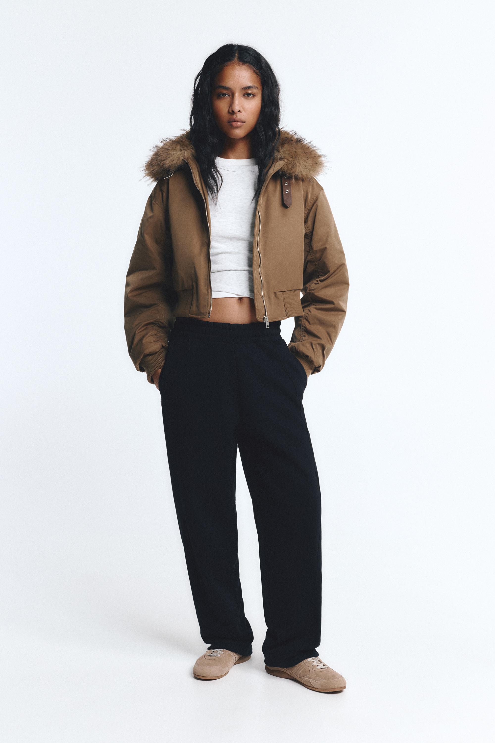 Barrel fit tracksuit trousers — Black