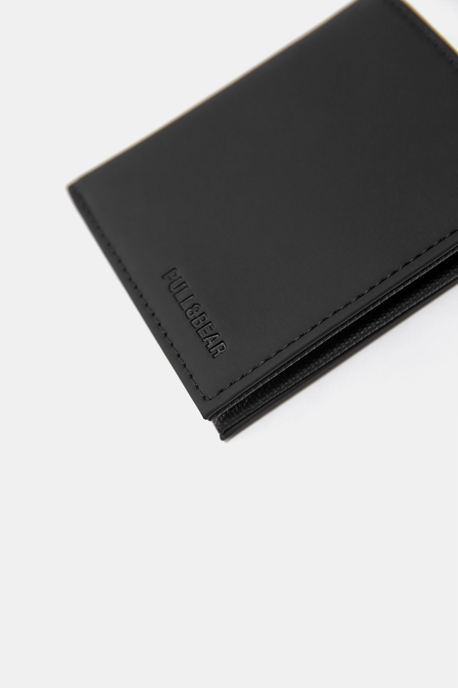 Rubberised wallet — Black