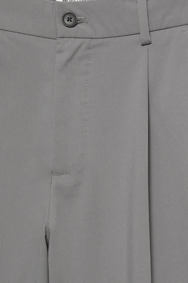 Wide-leg tailored trousers — Grey 8