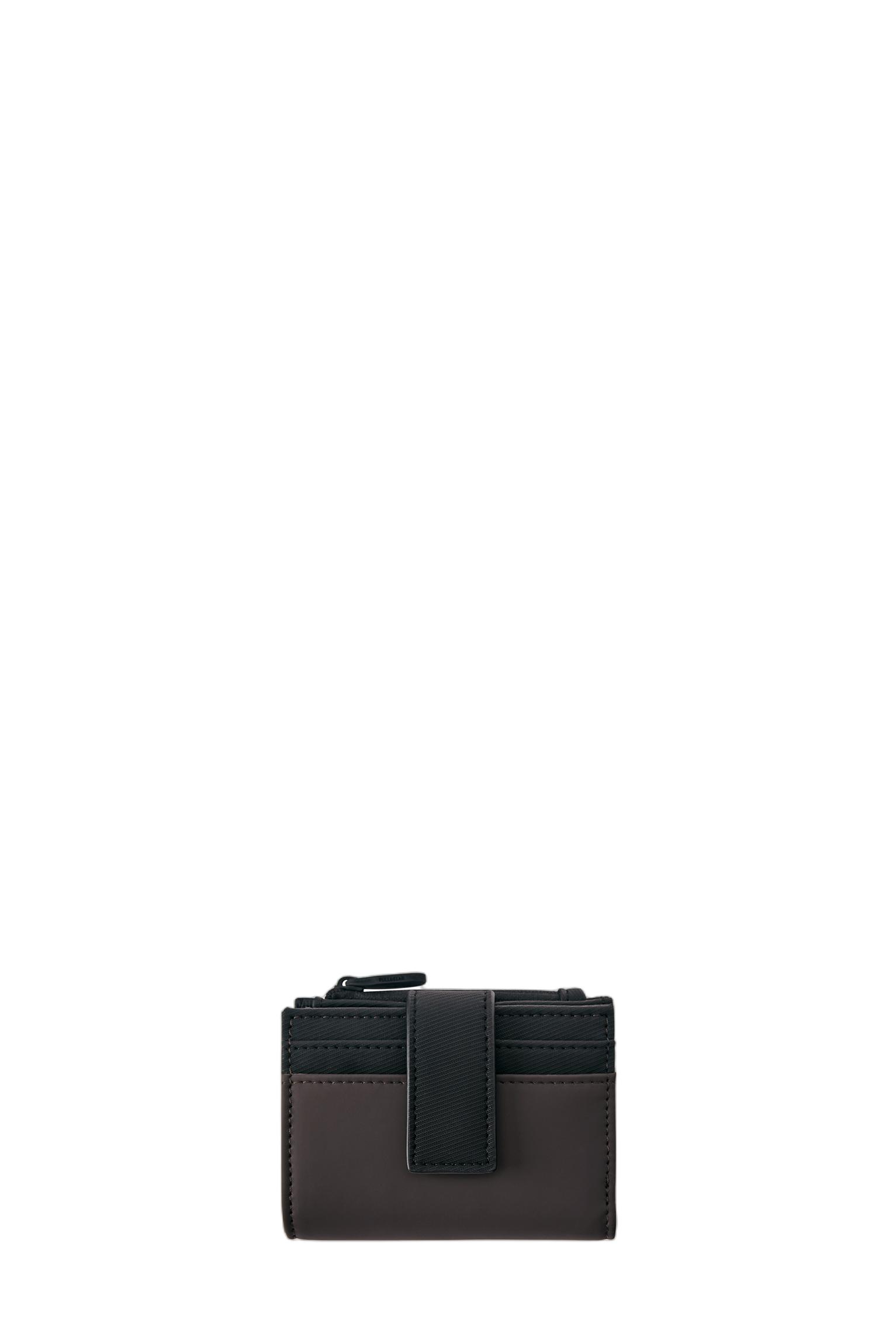 Rubberised wallet — Brown