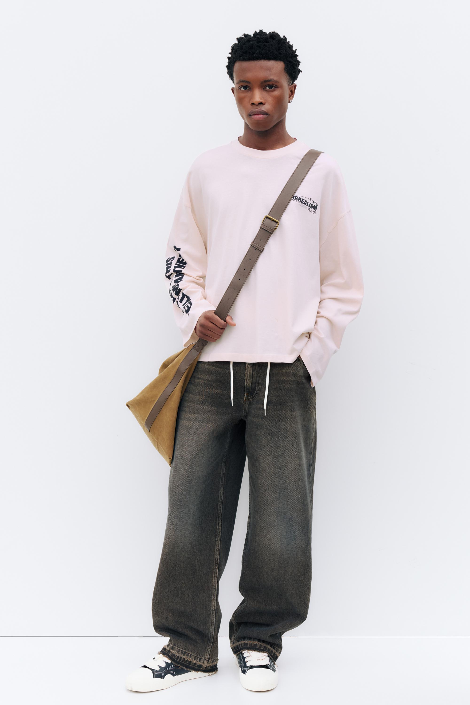 STWD boxy graphic T-shirt — Pastel pink