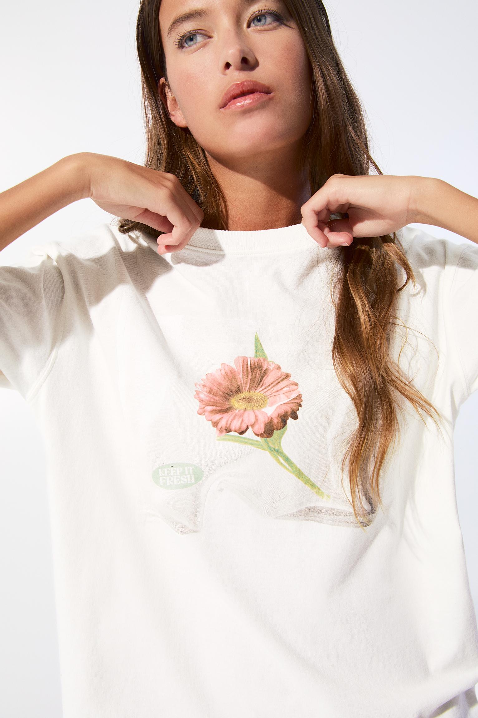 Flower T-shirt - pull&bear