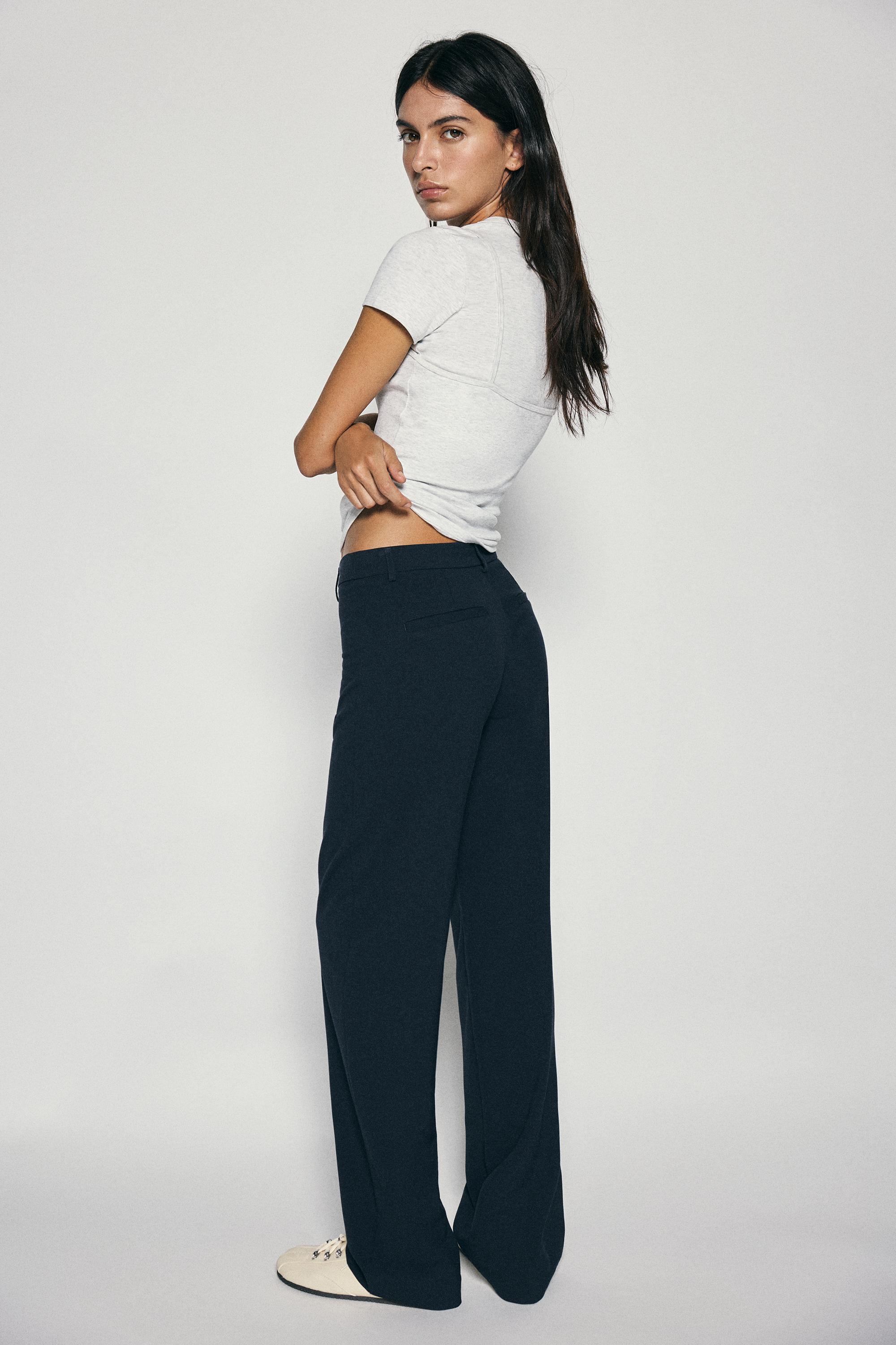 Pull&Bear Düz kesim kumaş pantolon