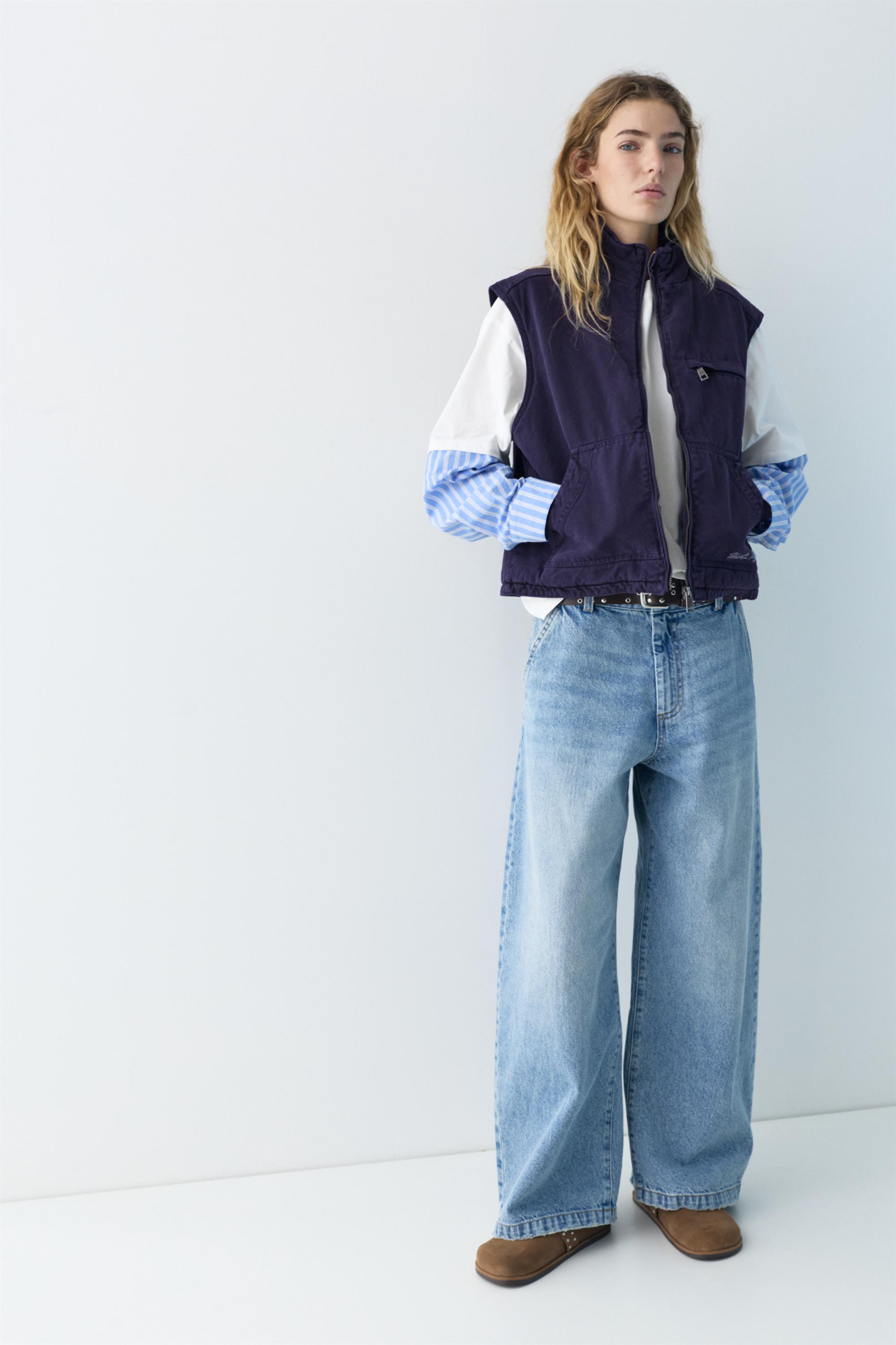 Quilted cotton vest — Navy