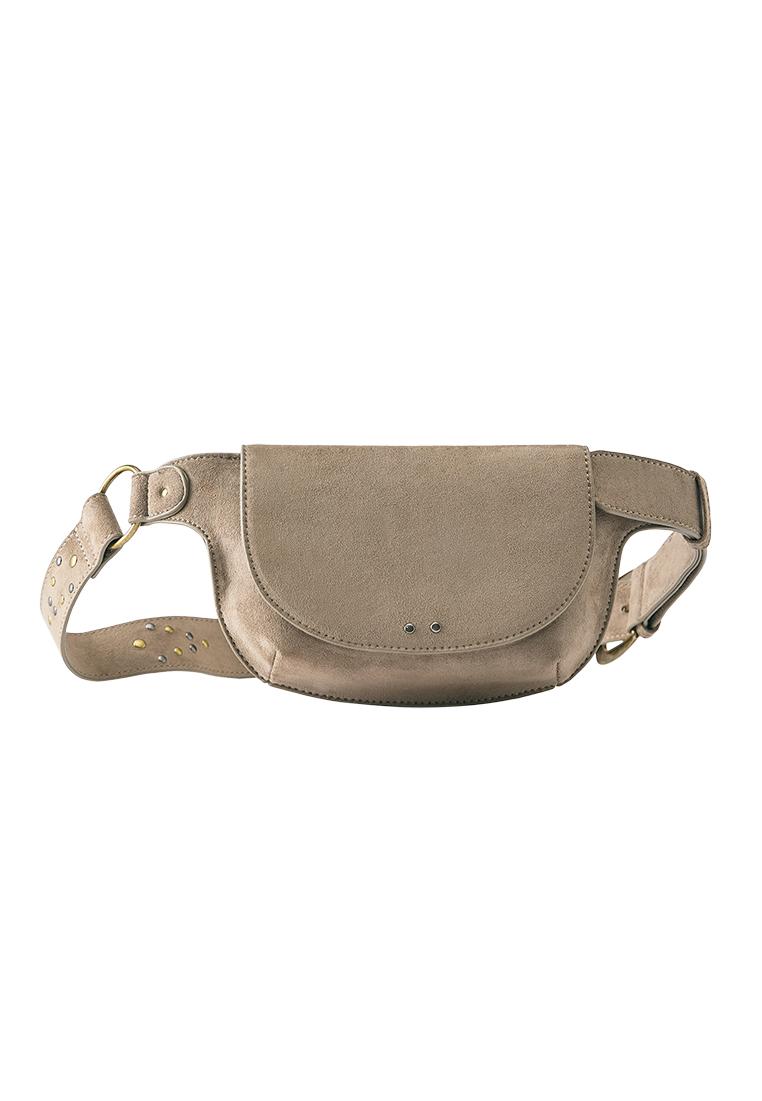 Studded belt bag — Taupe
