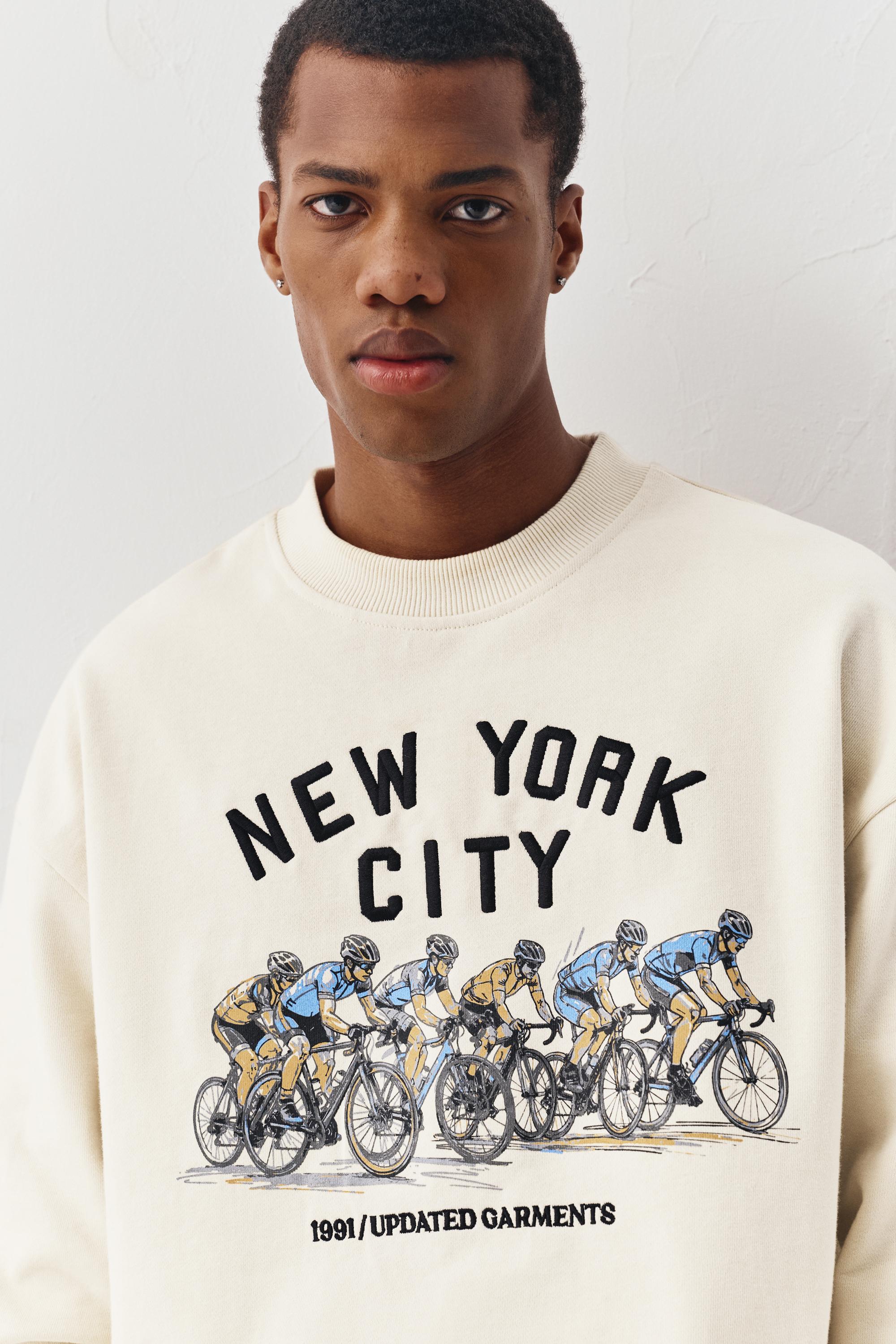 Cyclist graphic sweatshirt — Off white