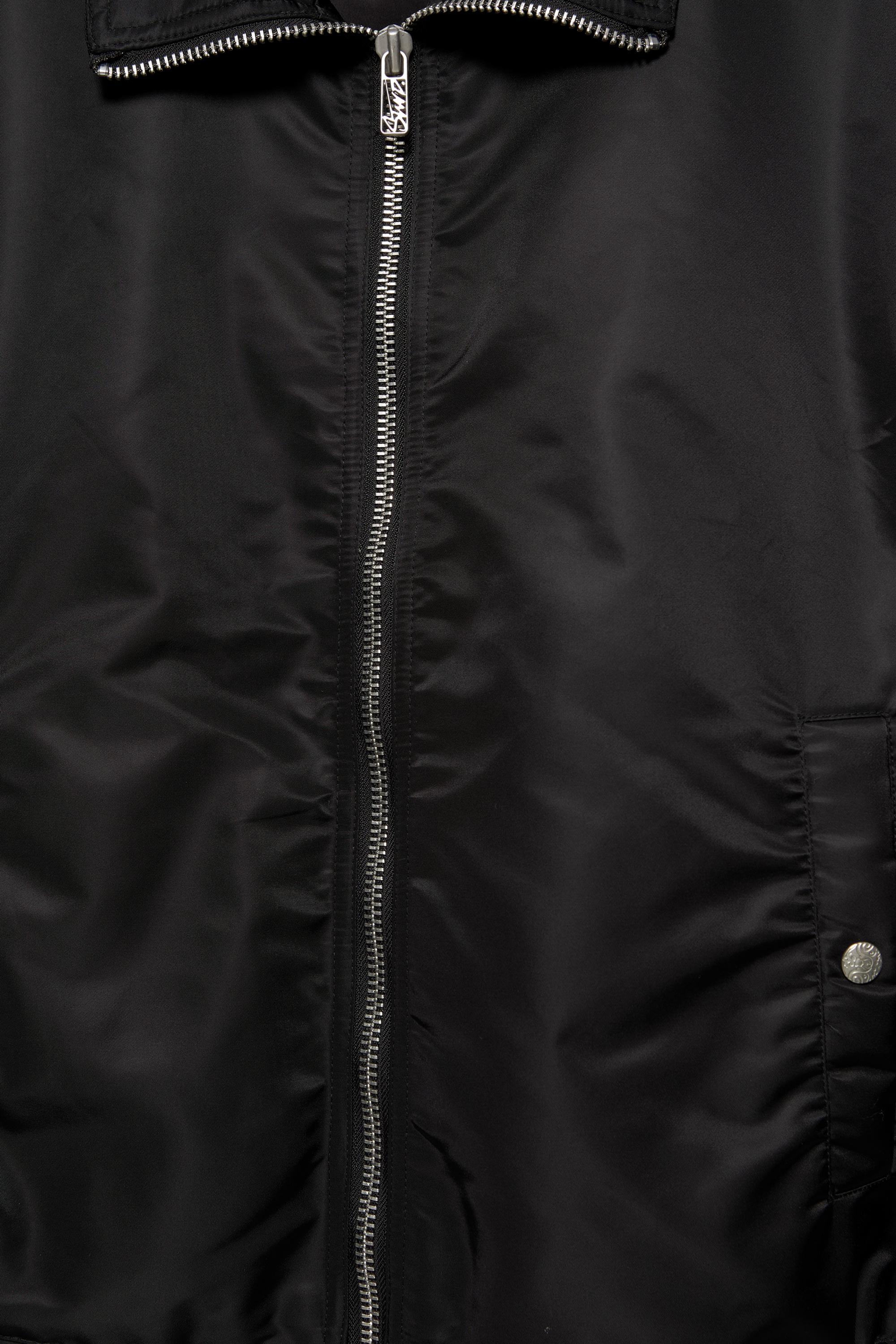 Shirt collar bomber jacket — Black