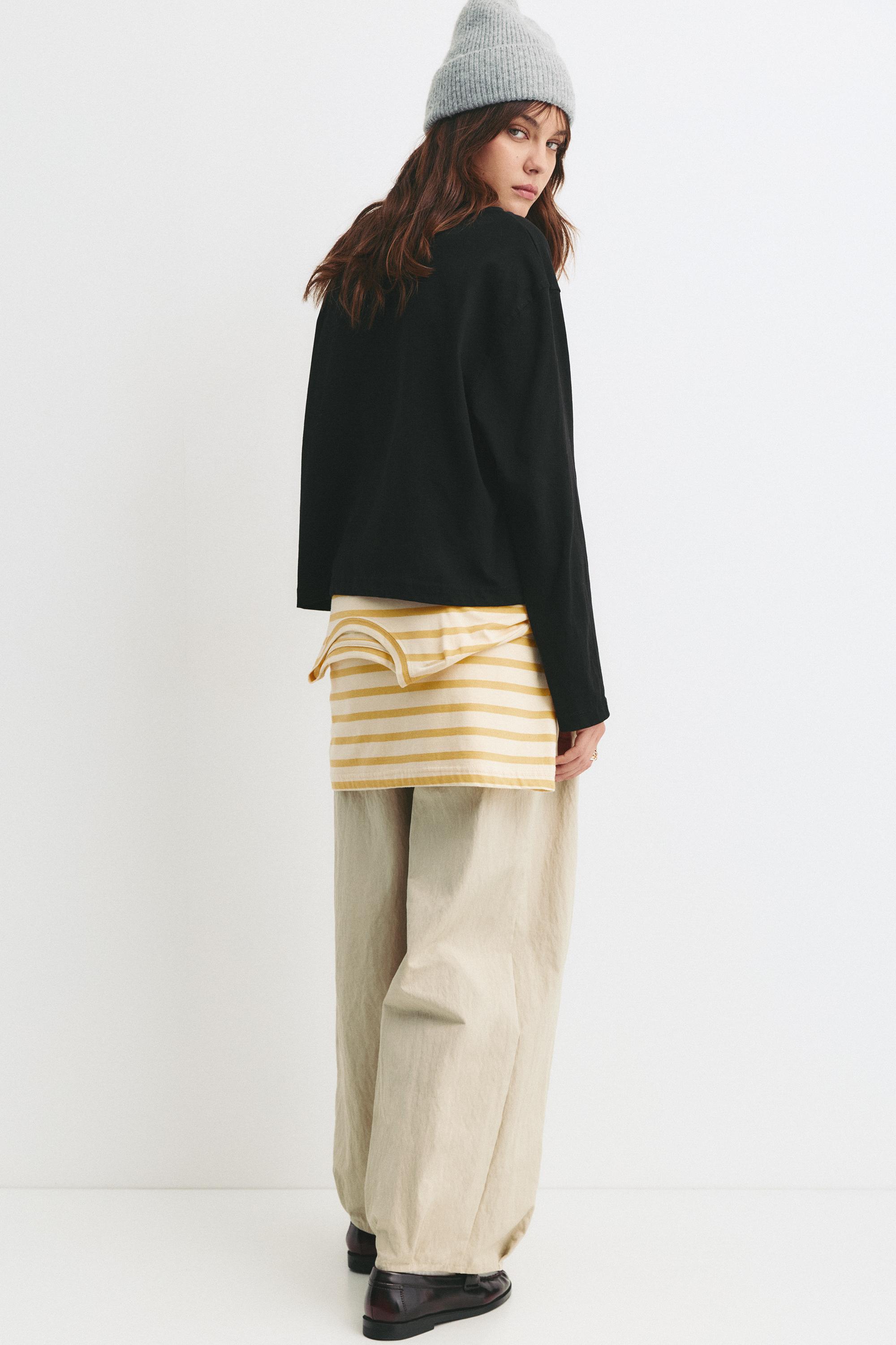 Uzun kollu boxy t-shirt - Görsel 34