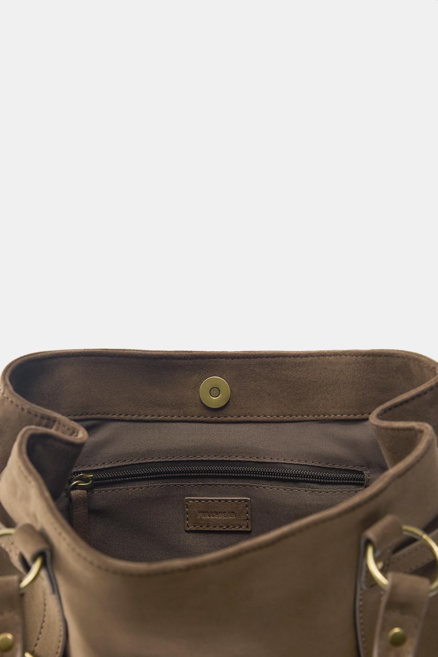 Buckle shoulder bag — Brown