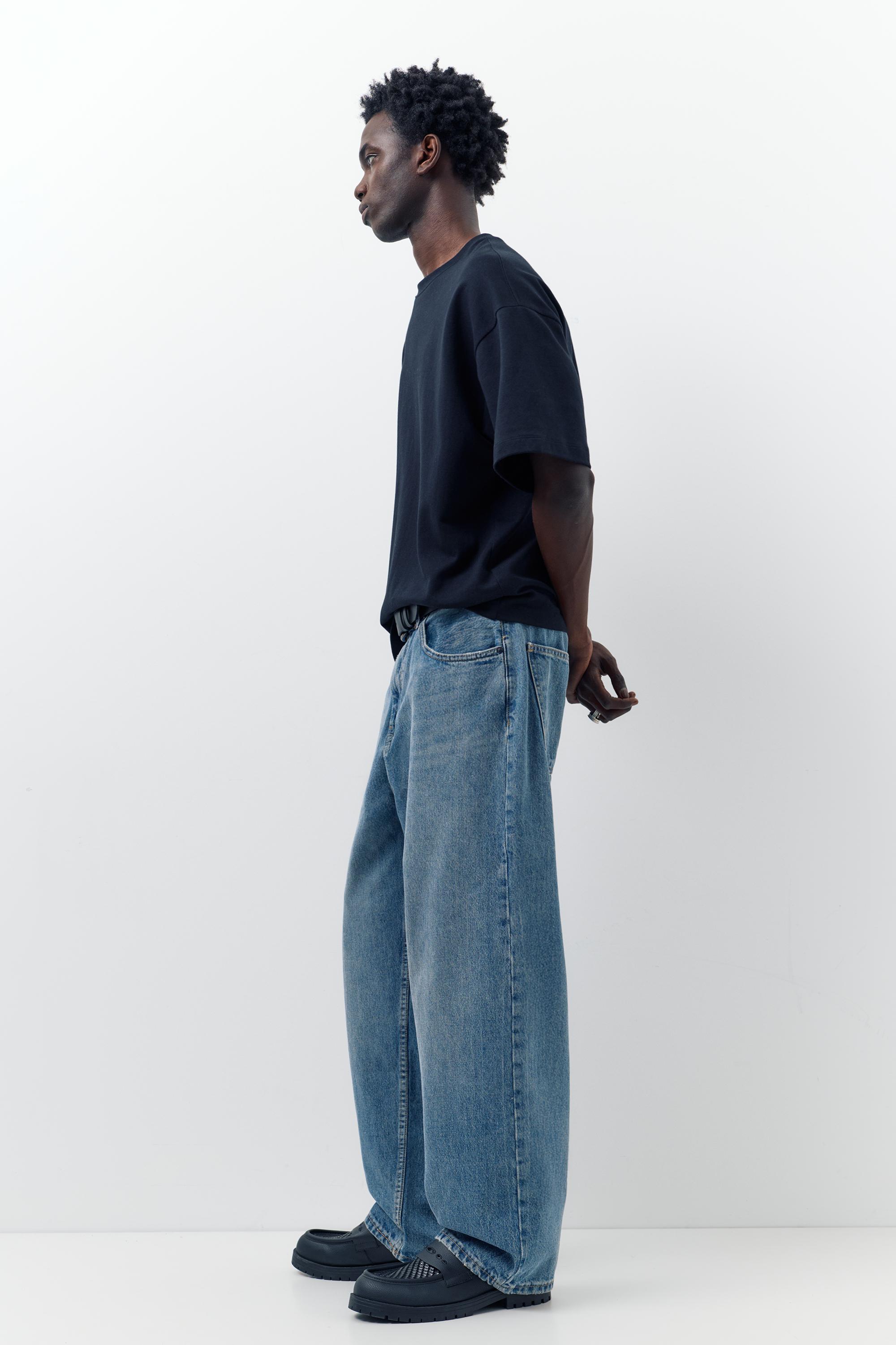 Relaxed fit baggy jeans — Medium blue