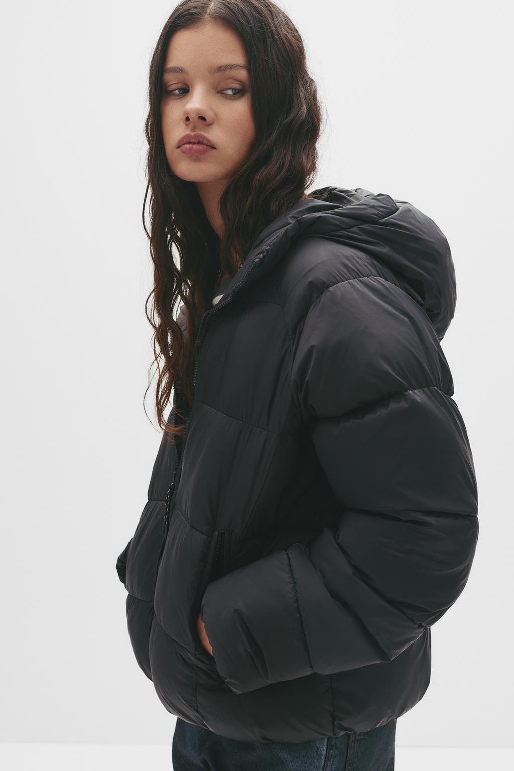 Gewatteerde jas met capuchon PULL&BEAR