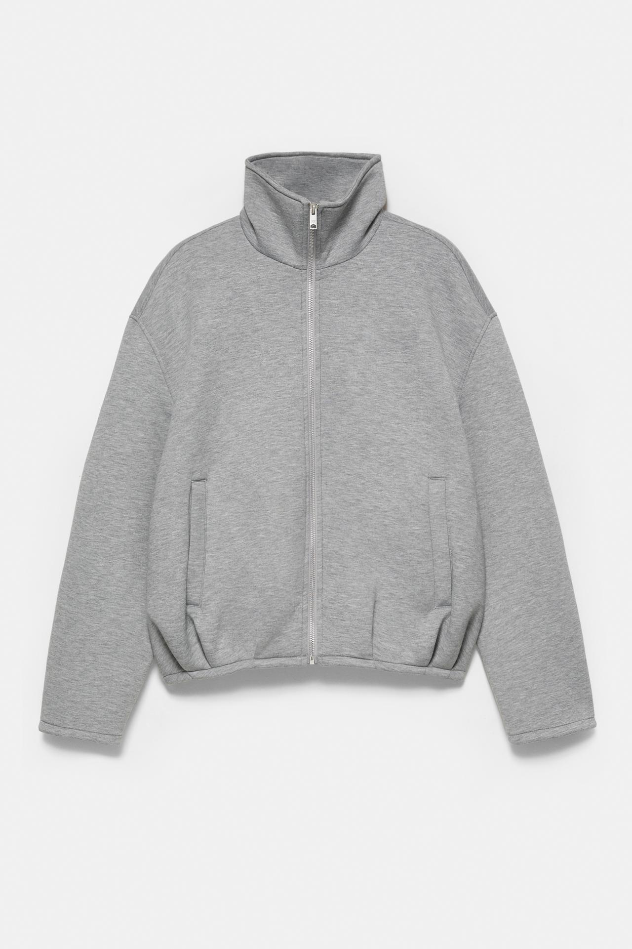 Neoprene balloon jacket — Grey marl