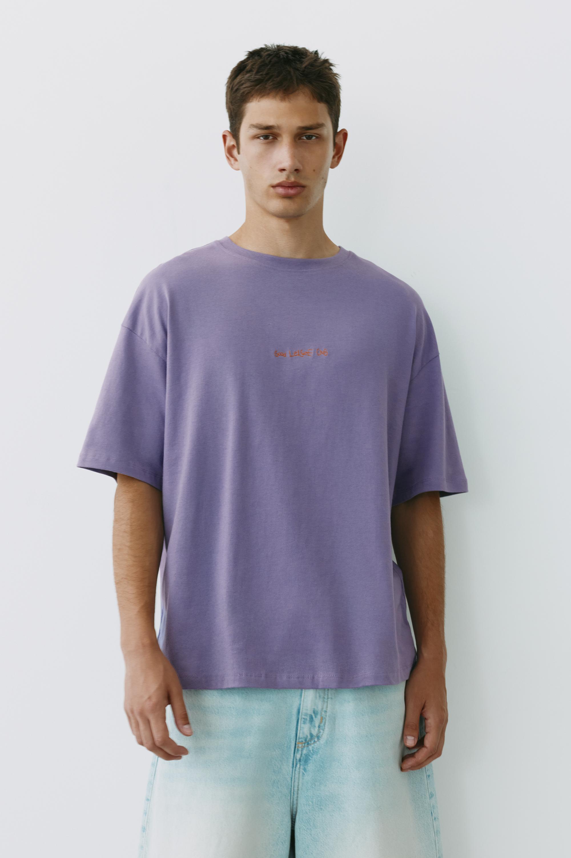 Relaxed fit graphic T-shirt — Mulberry
