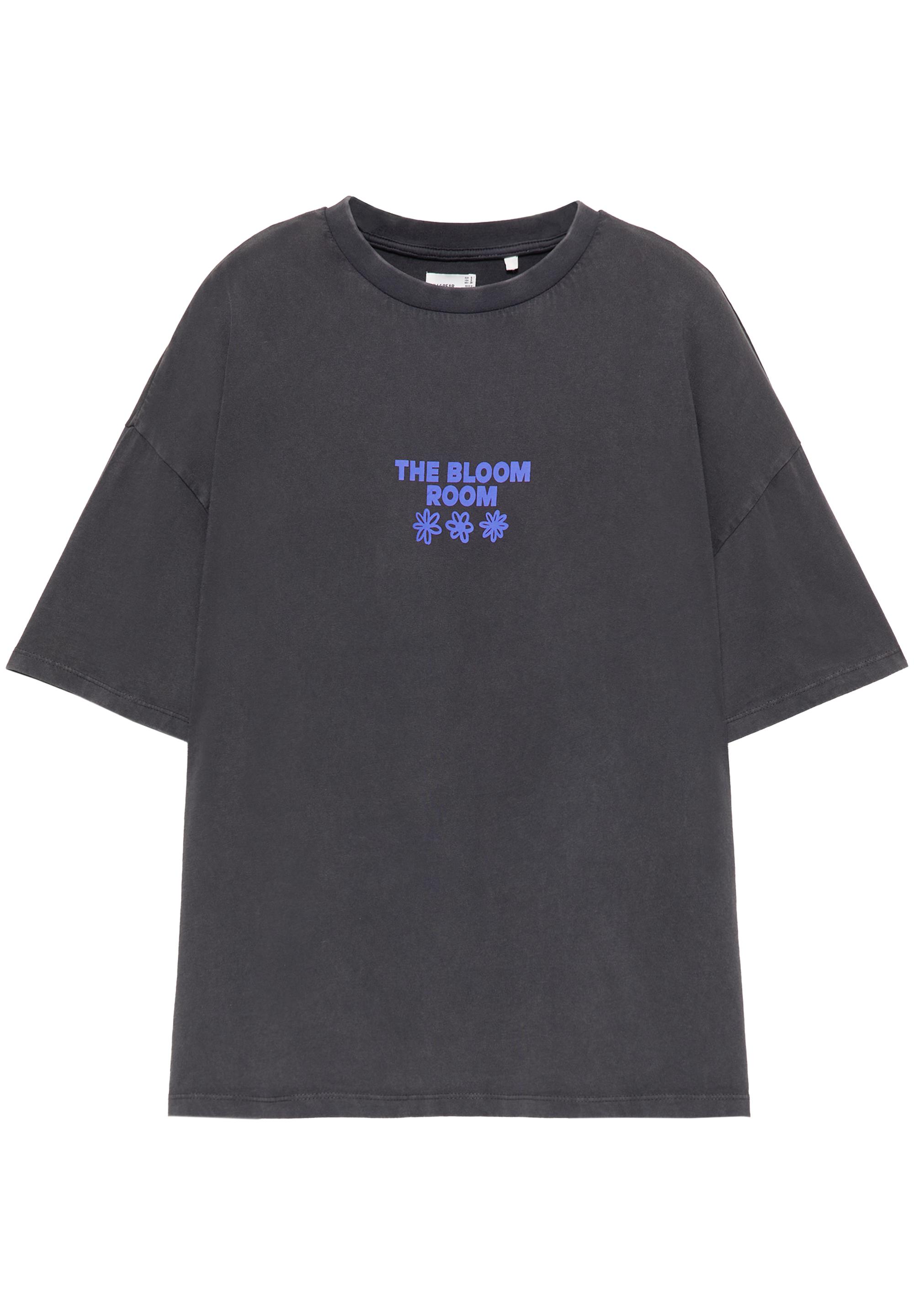 Oversize floral graphic T-shirt — Grey