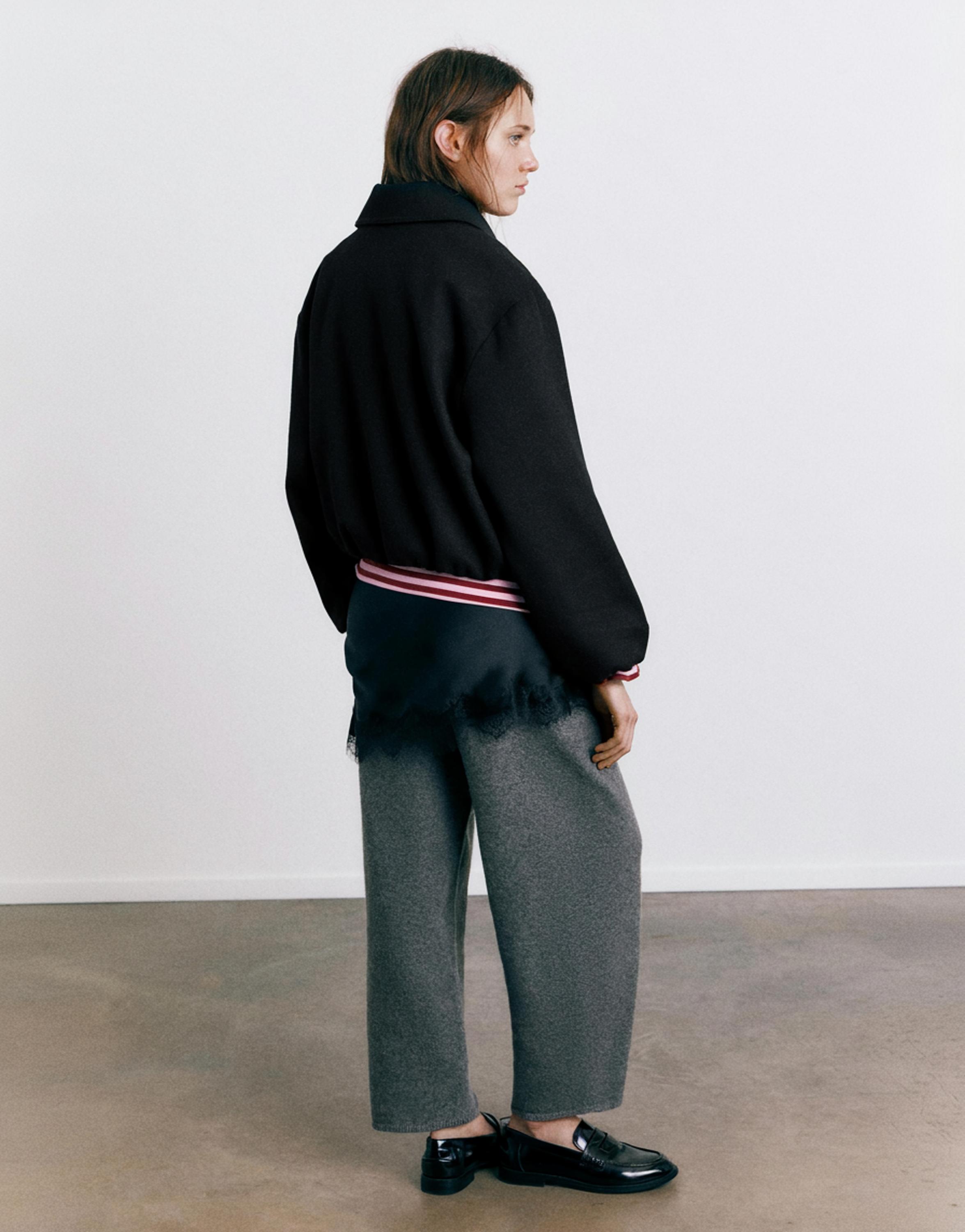 Yumuşak kumaş balon ceket - Görsel 24