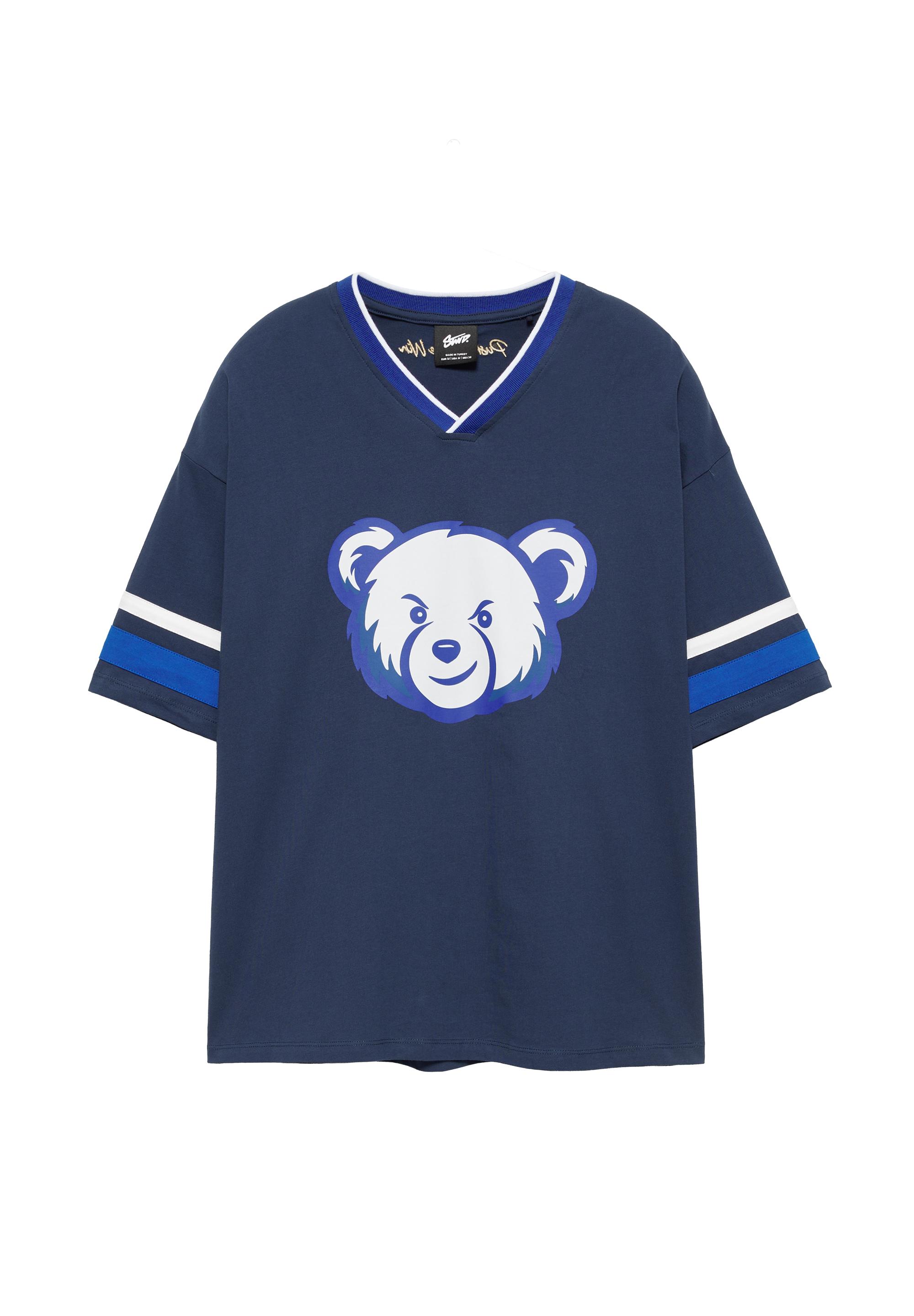 STWD bear hockey T-shirt — Blue