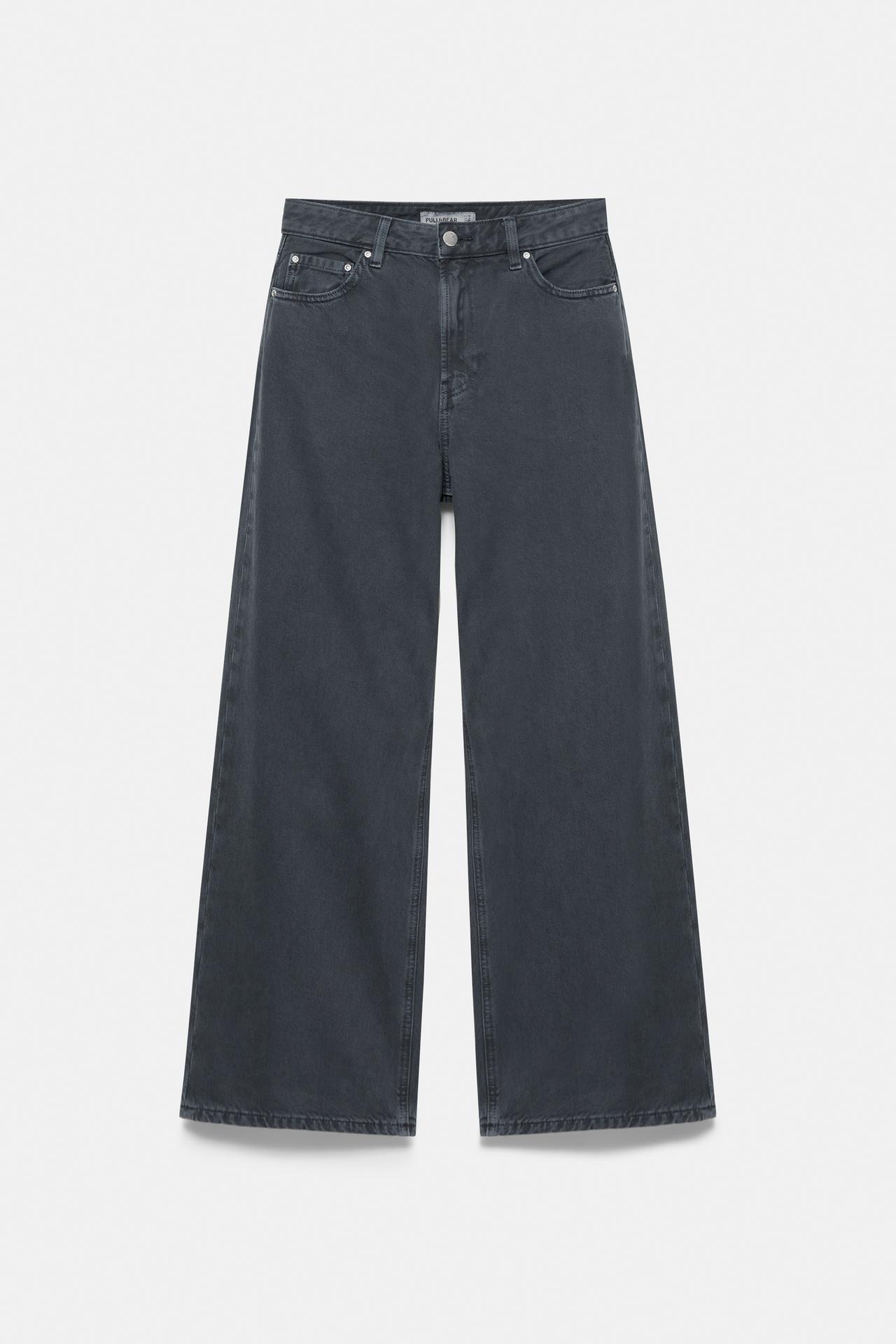 Baggy mid-waist jeans — Ink blue
