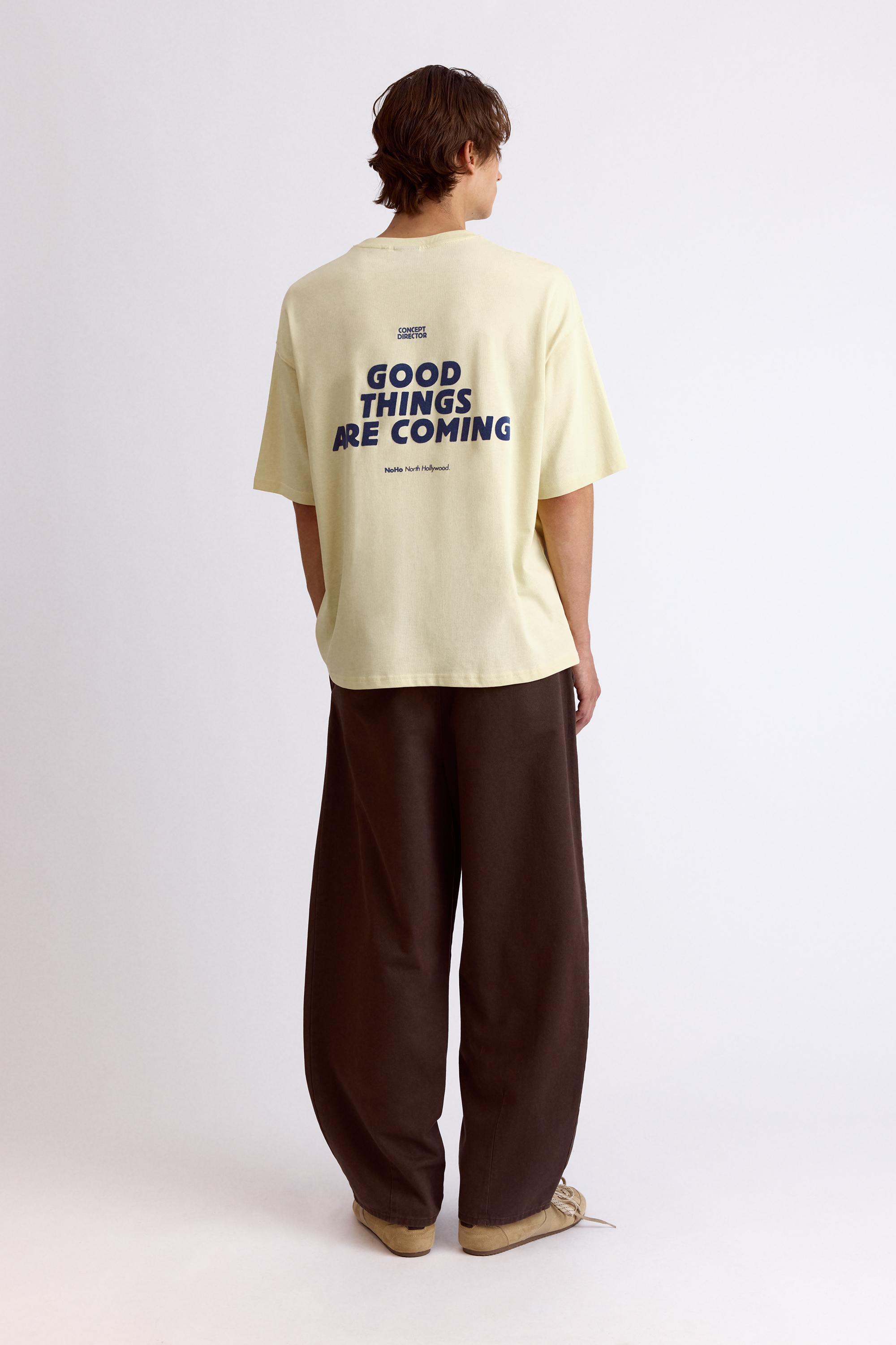 Pull&Bear Yazı grafikli relaxed tişört görsel 6