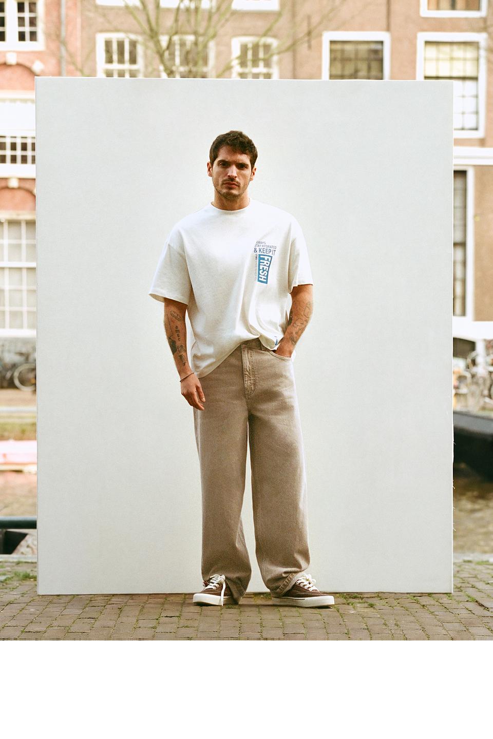Baggy jeans — Medium ecru
