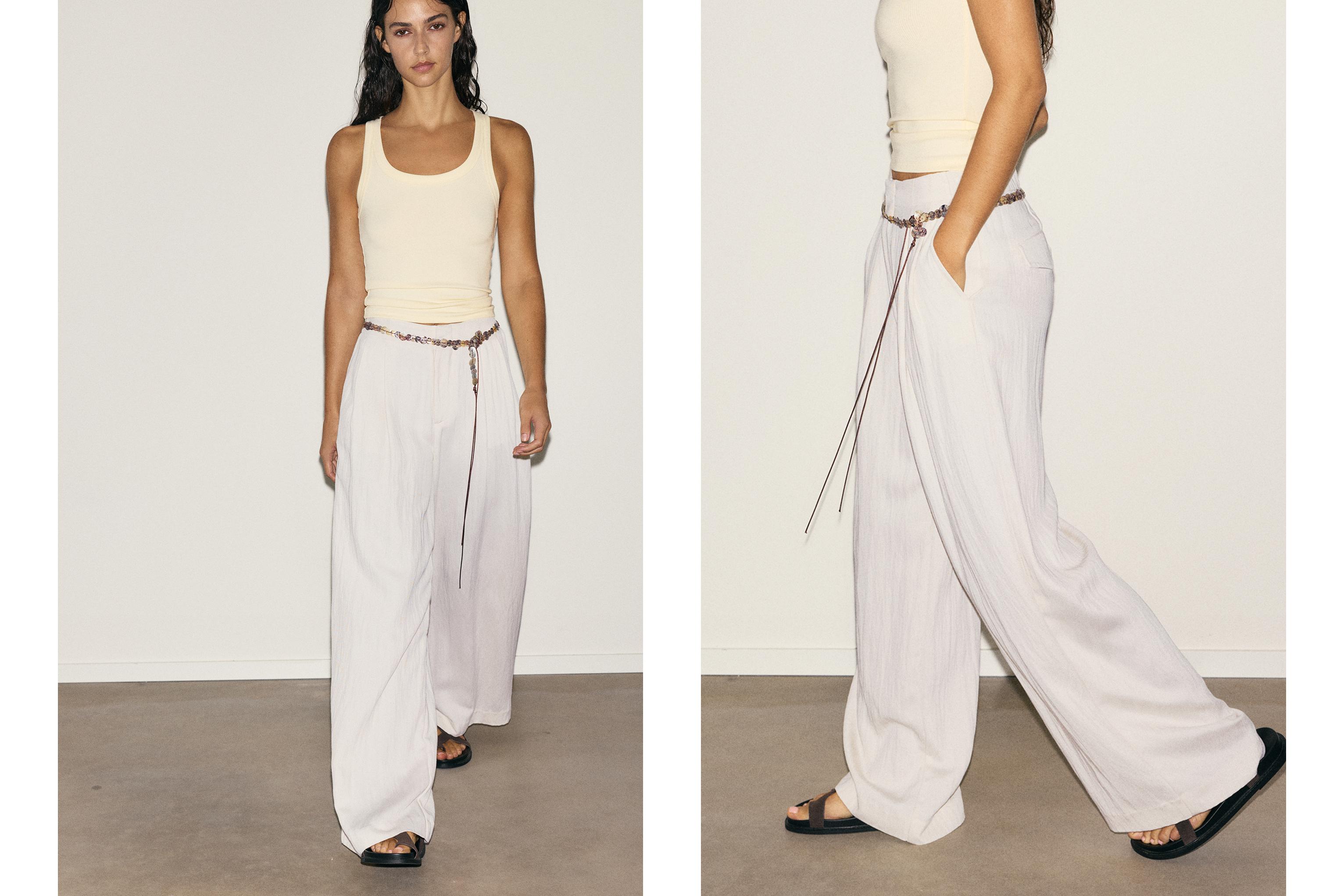 Darted smart trousers — Ecru