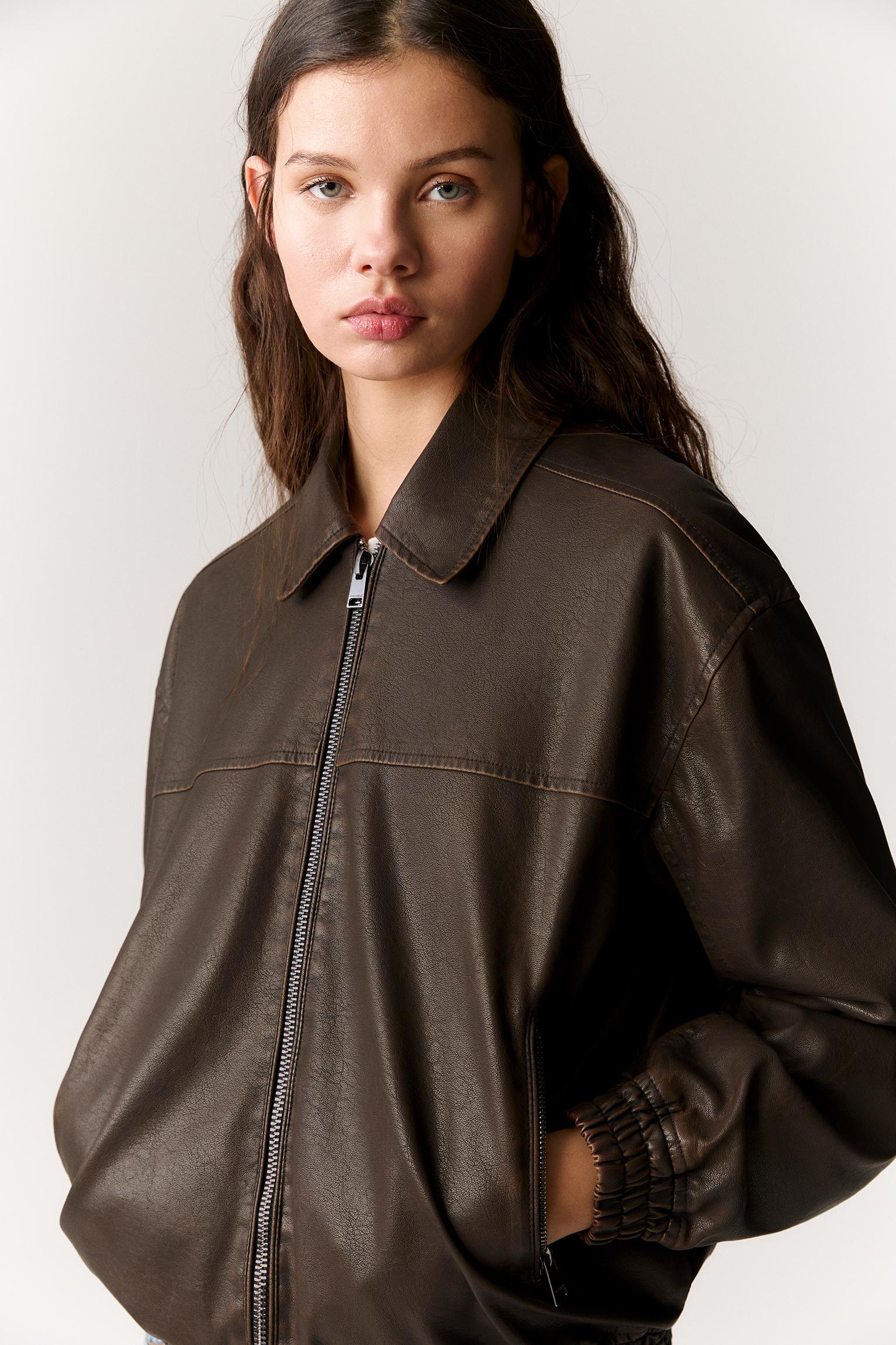 Suni Deri Baba Kesim Ceket - Görsel 82