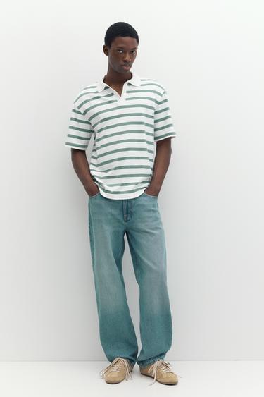 Short sleeve interlock polo shirt — Striped 4